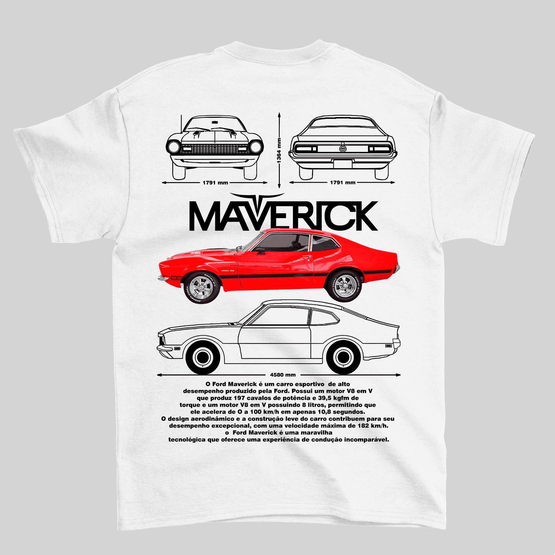 Camiseta Ford Maverick - GTS102 - Loja GTS Customs