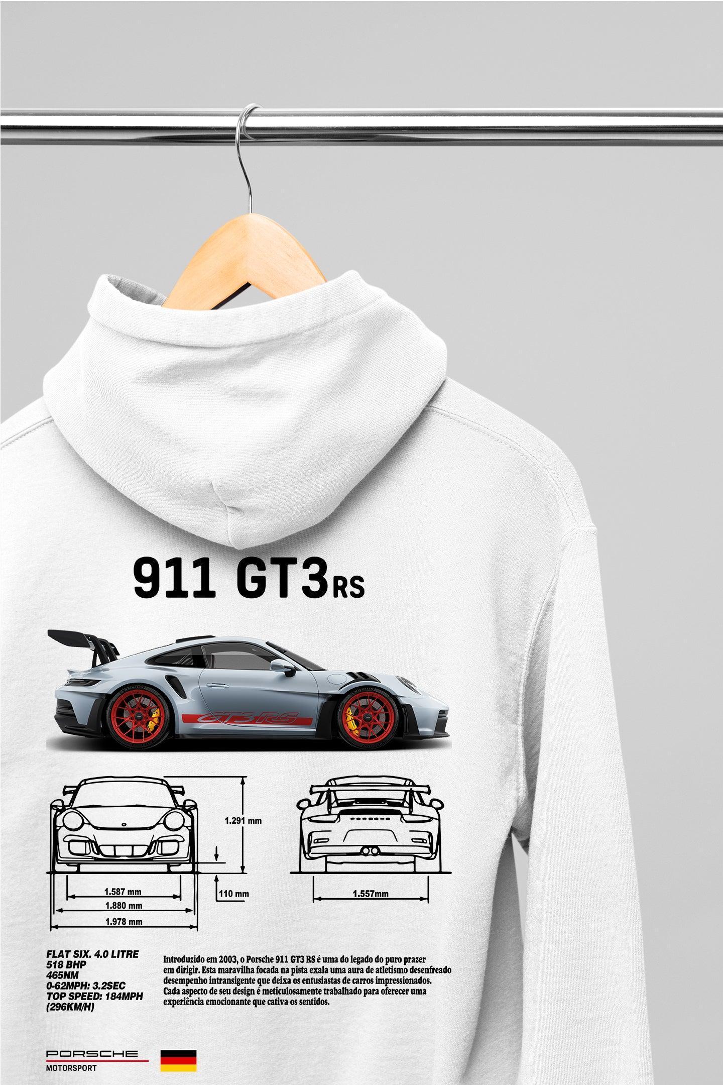 Moletom Com Capuz Porsche 911 GT3 RS - GTSC4 - Loja GTS Customs