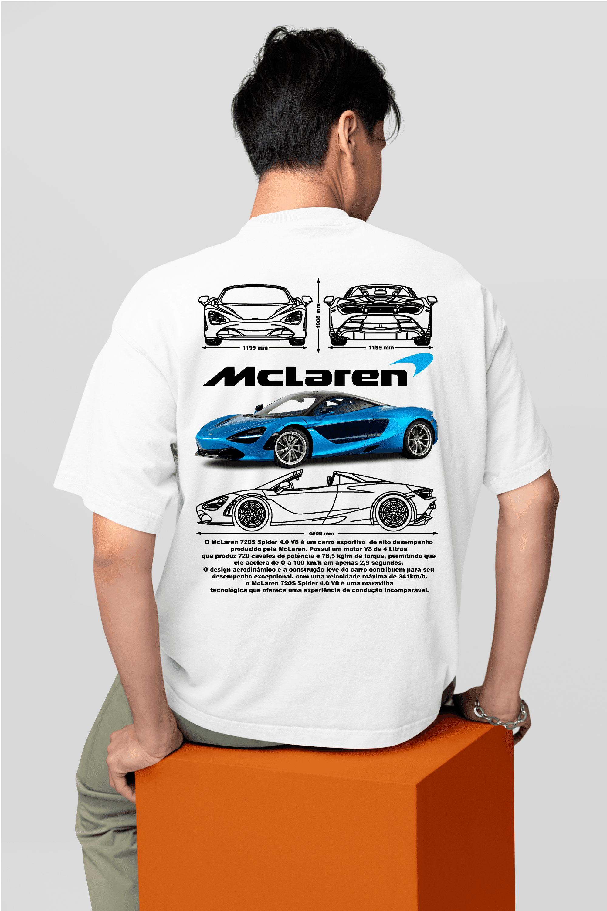 Camiseta Mclaren 720s Spider - GTS104 - Loja GTS Customs