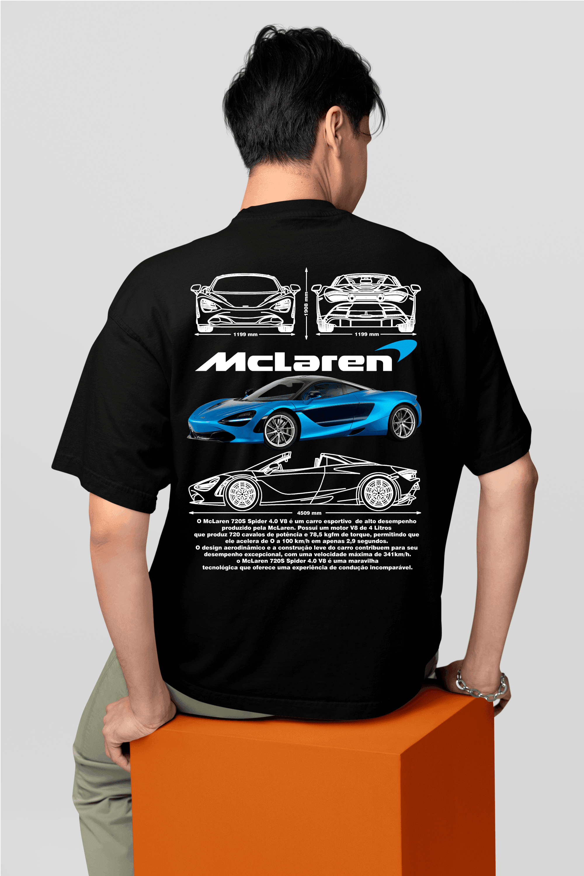 Camiseta Mclaren 720s Spider - GTS104 - Loja GTS Customs