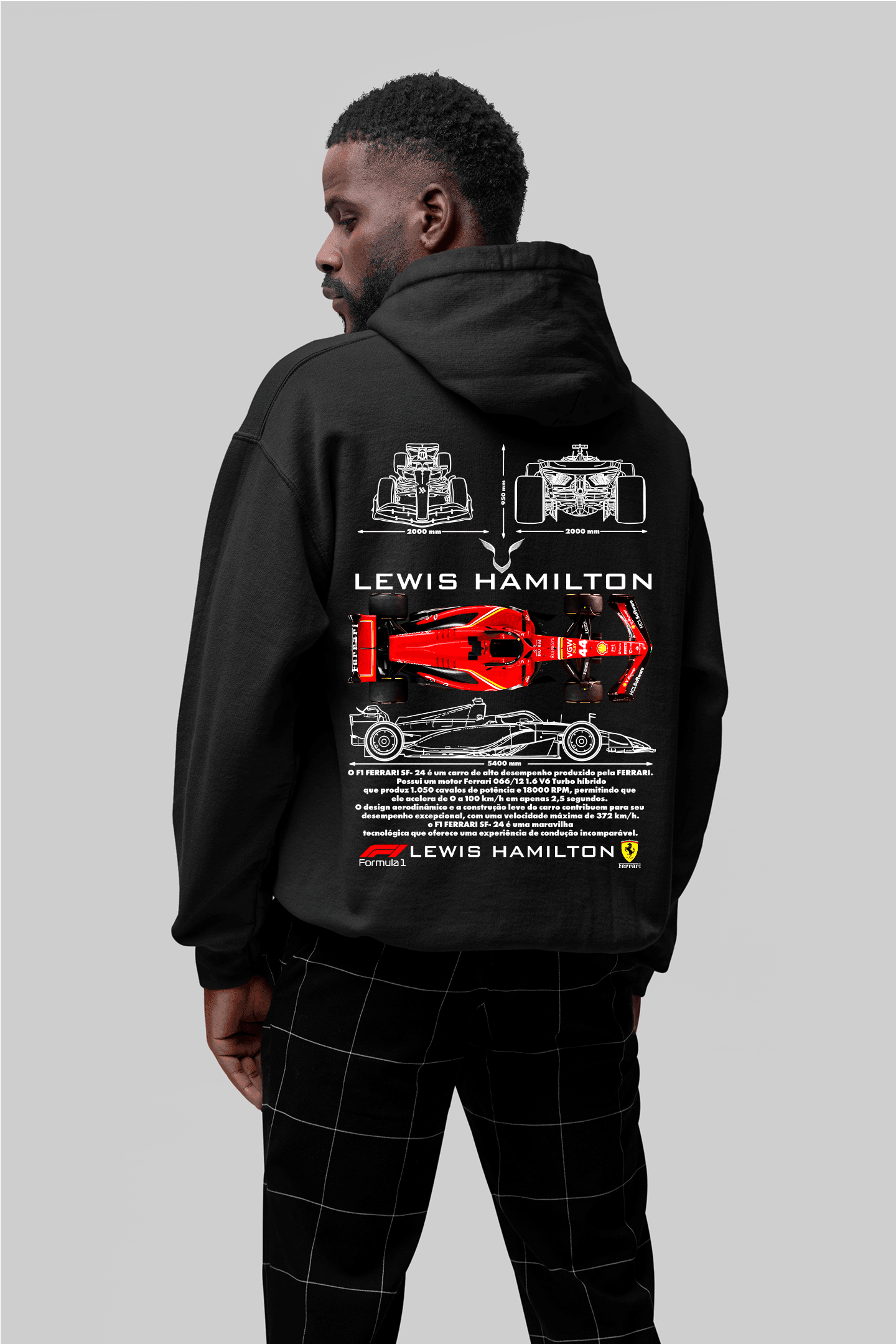 Moletom com Capuz Formula 1 Lewis Hamilton - GTSC13 - Loja GTS Customs