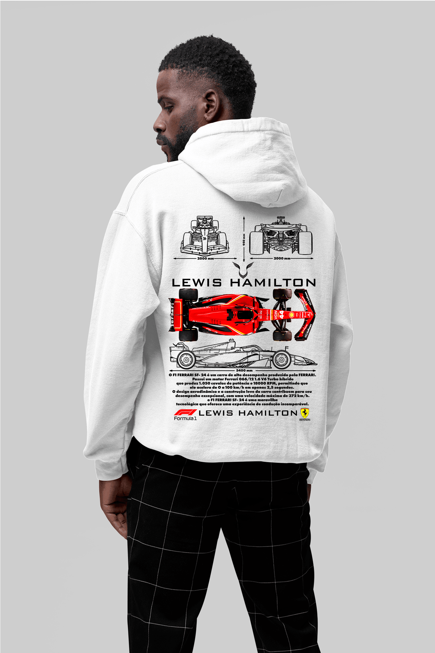 Moletom com Capuz Formula 1 Lewis Hamilton - GTSC13 - Loja GTS Customs