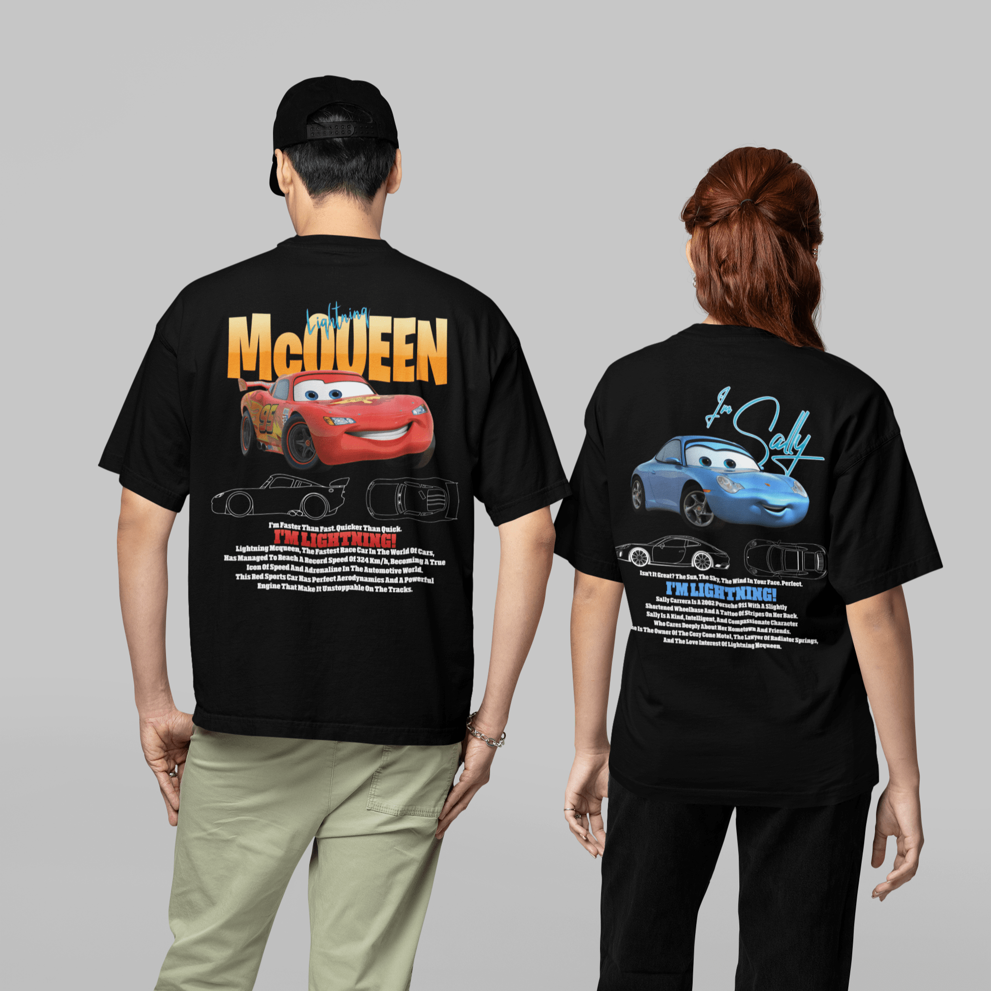 Kit Casal Camisetas Mcqueen + Sally - GTSK2 - Loja GTS Customs