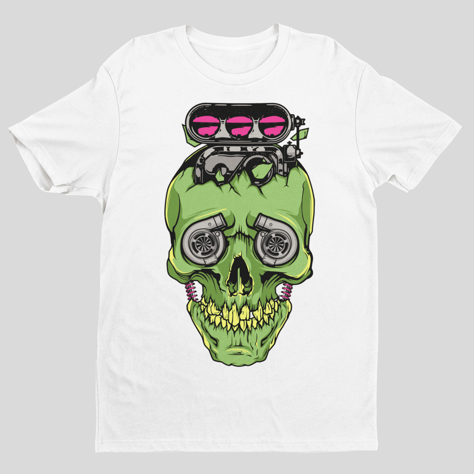 Camiseta Green Skull Supercharged - GTS39 - Loja GTS Customs