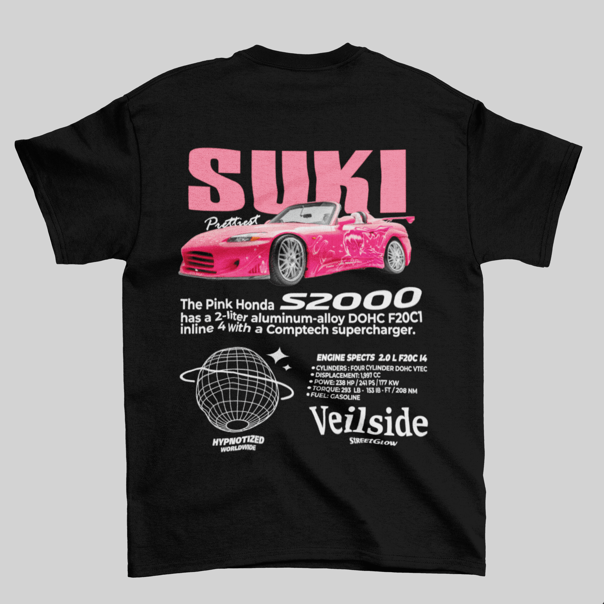 Camiseta do Brian + Suki Honda S2000 do Velozes e Furiosos - GTS60-B - Loja GTS Customs