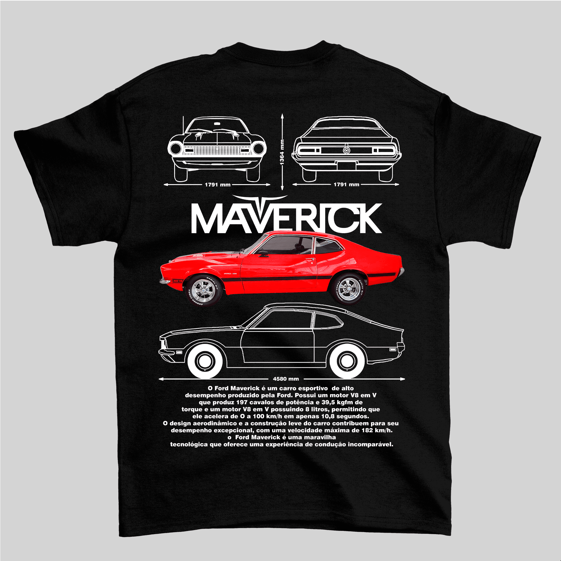 Camiseta Ford Maverick - GTS102 - Loja GTS Customs