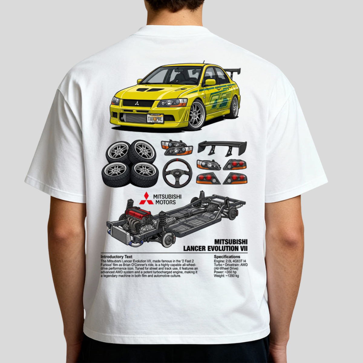 Camiseta do Brian + Mitsubishi Lancer Velozes e Furiosos - GTS247-E
