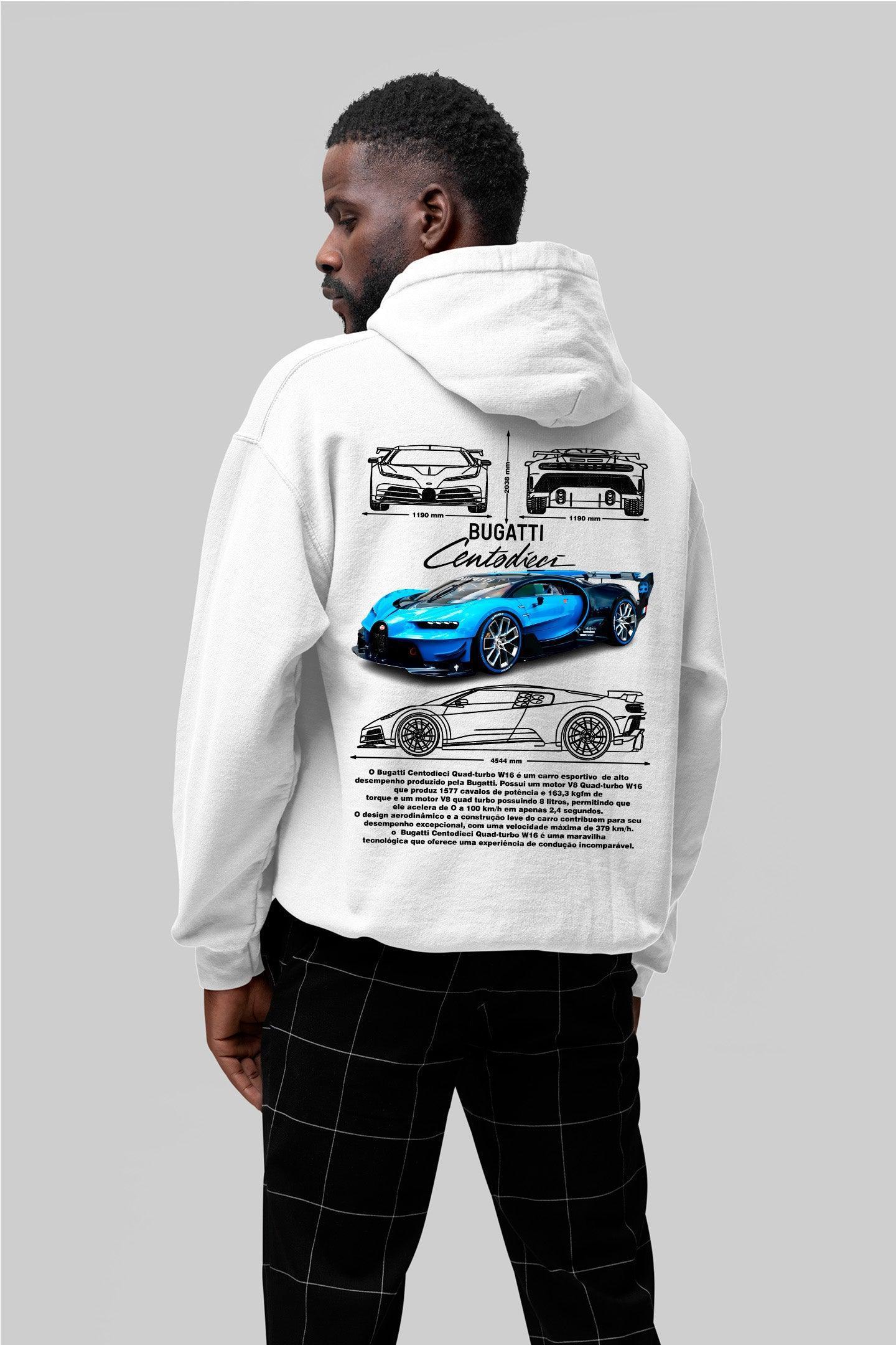 Moletom com Capuz Bugatti Centodieci- GTSC11 - Loja GTS Customs