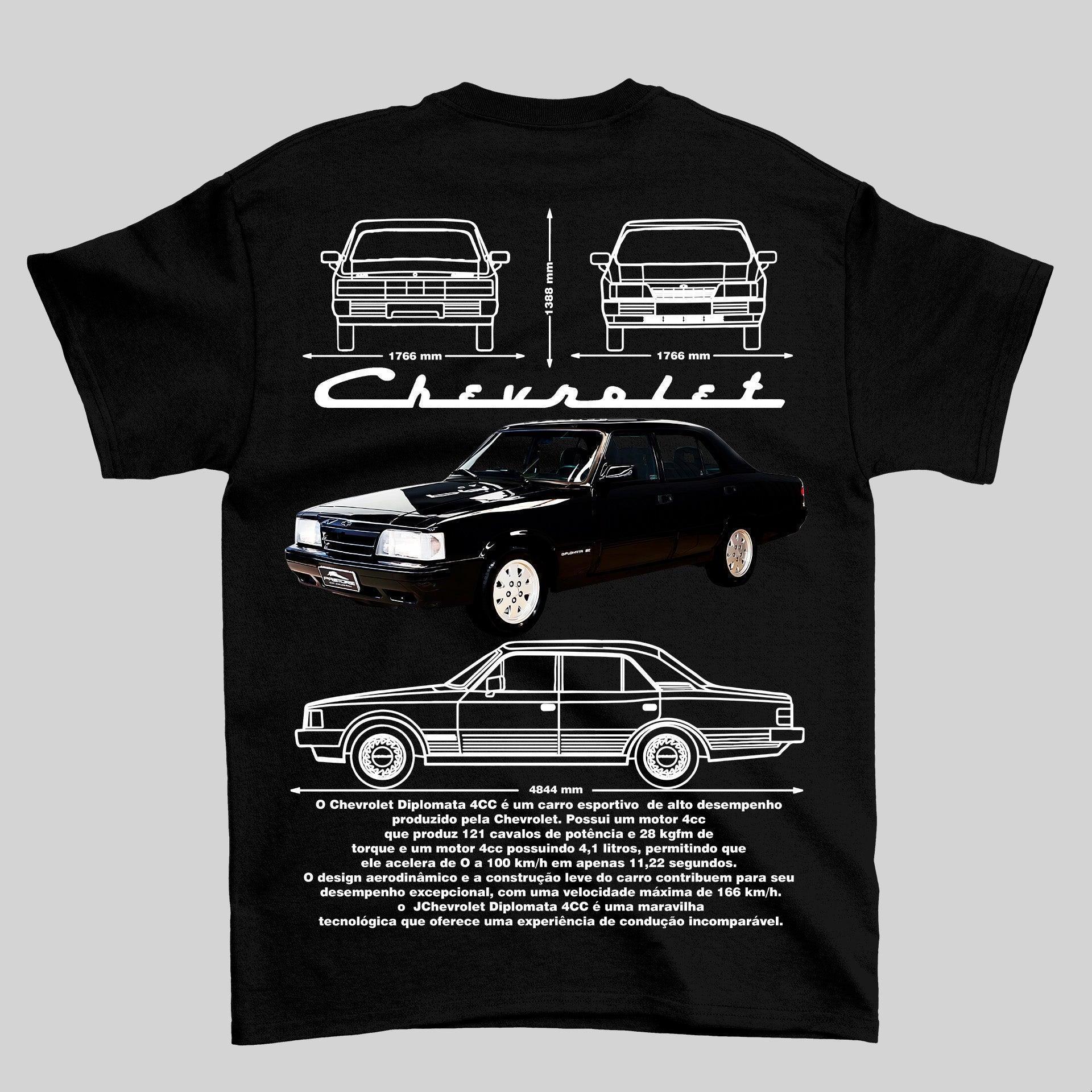 Camiseta Chevrolet Opala Diplomata - GTS99 - Loja GTS Customs