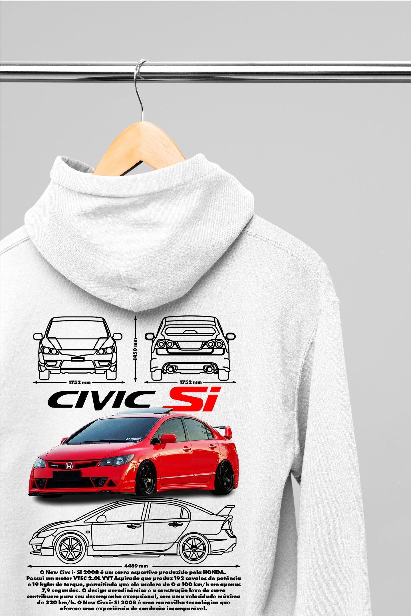 Moletom com Capuz Honda Civic - GTSC9 - Loja GTS Customs