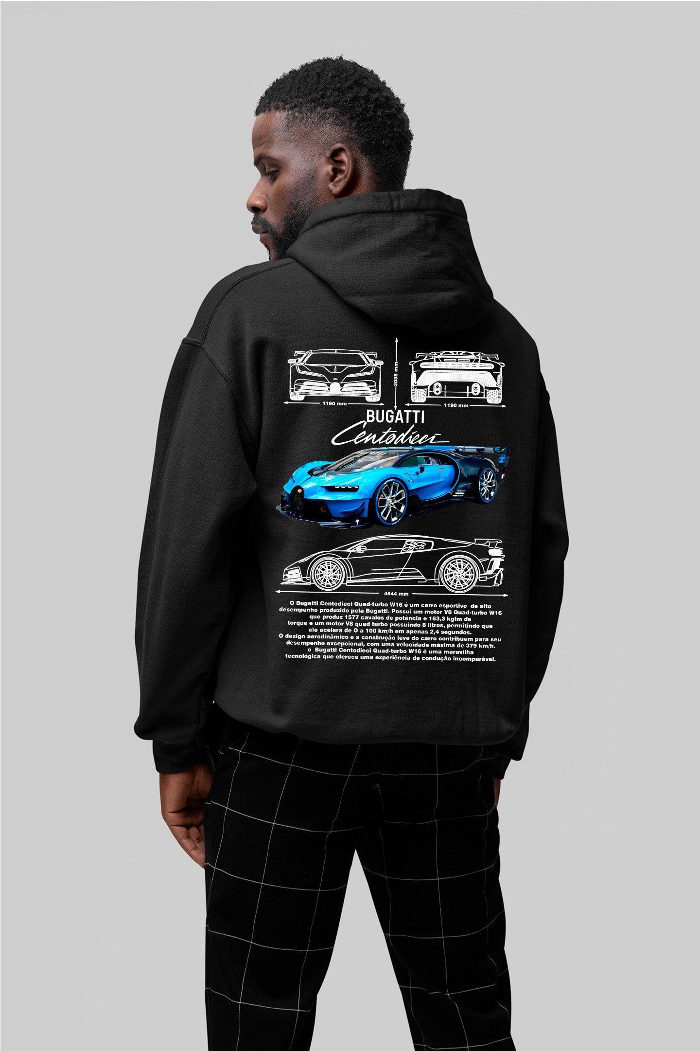 Moletom com Capuz Bugatti Centodieci- GTSC11 - Loja GTS Customs