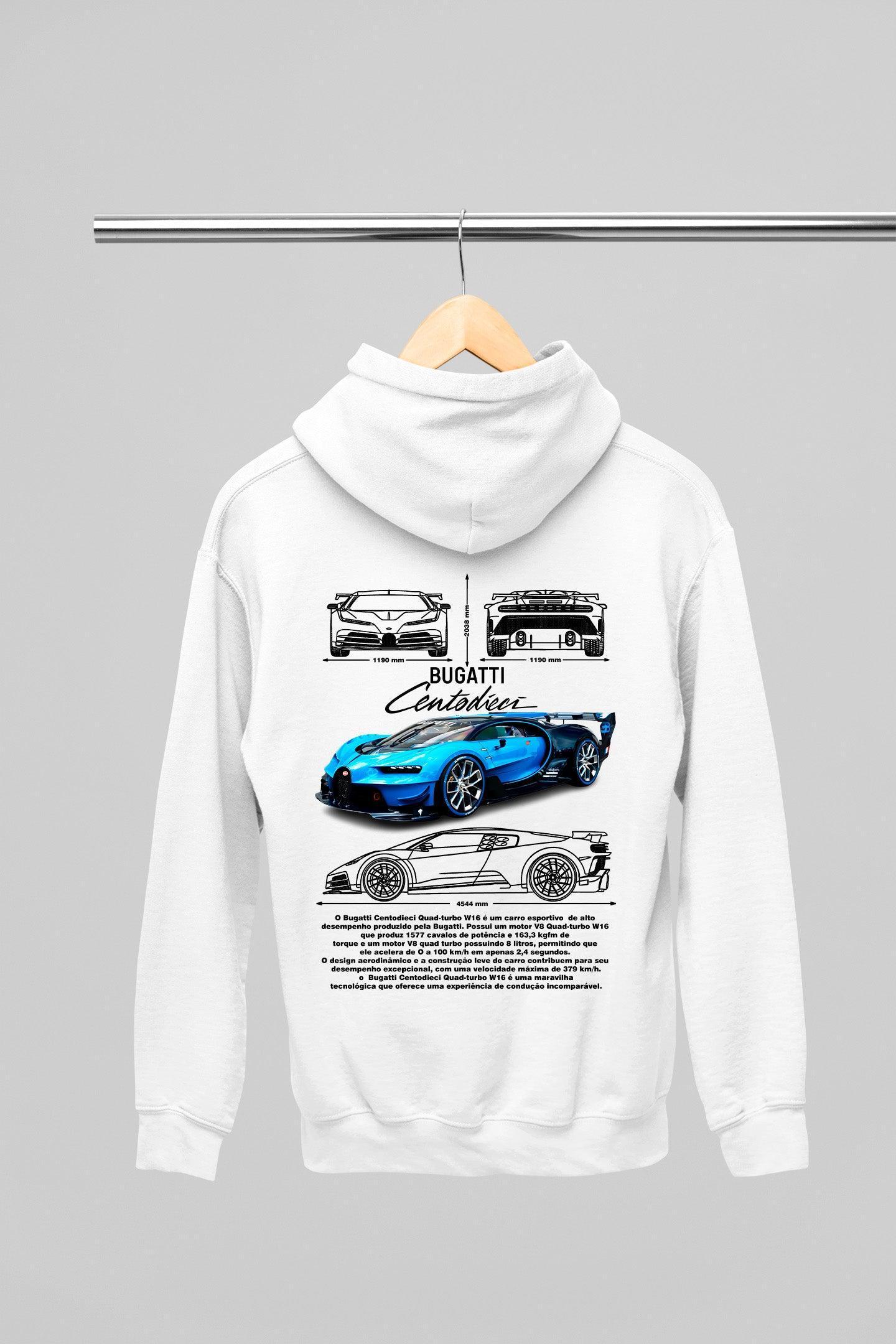 Moletom com Capuz Bugatti Centodieci- GTSC11 - Loja GTS Customs