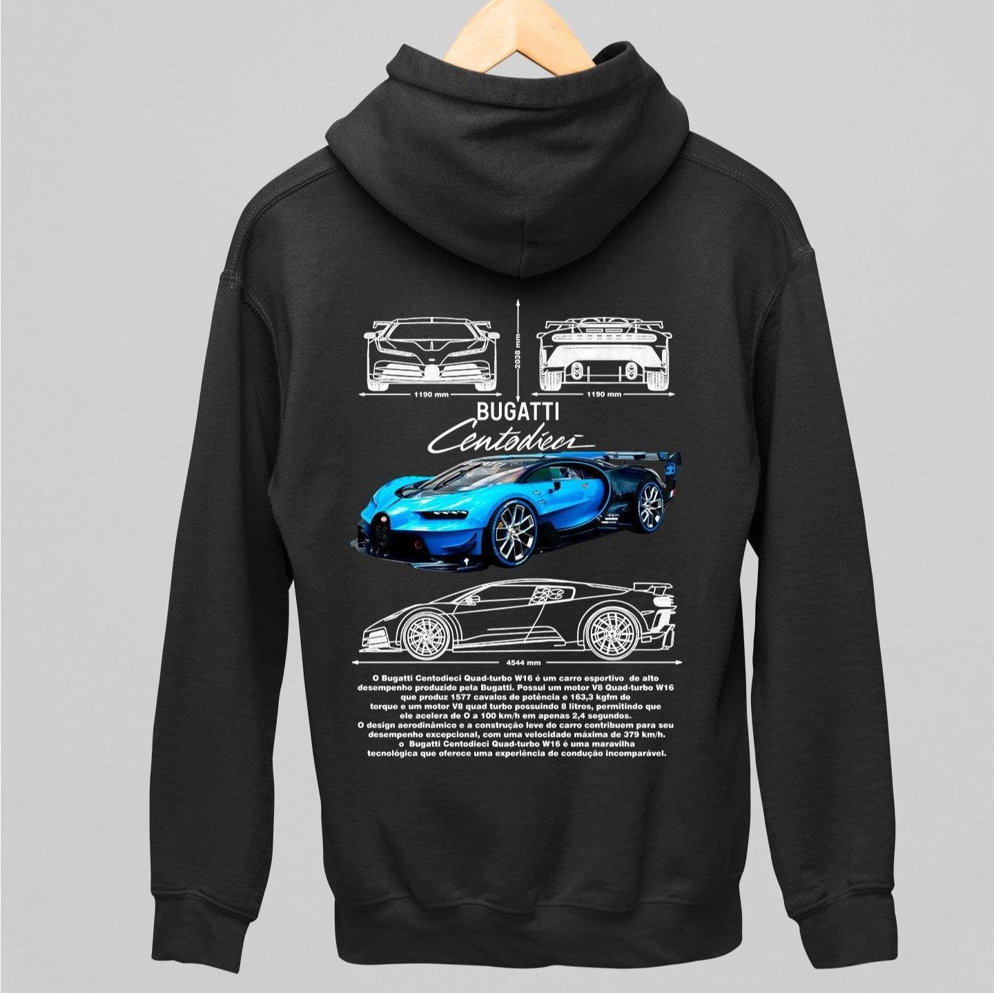 Moletom com Capuz Bugatti Centodieci- GTSC11 - Loja GTS Customs