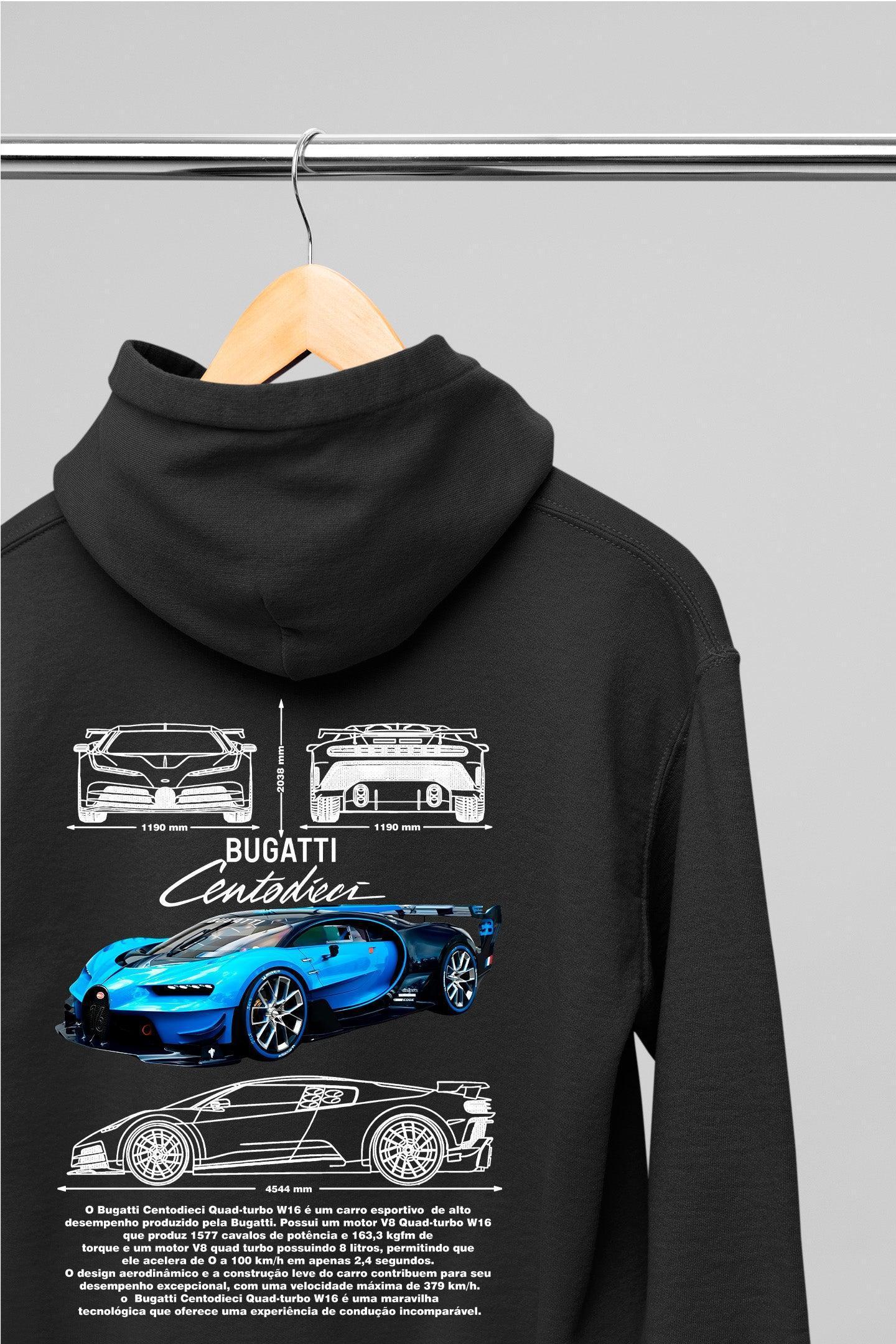 Moletom com Capuz Bugatti Centodieci- GTSC11 - Loja GTS Customs
