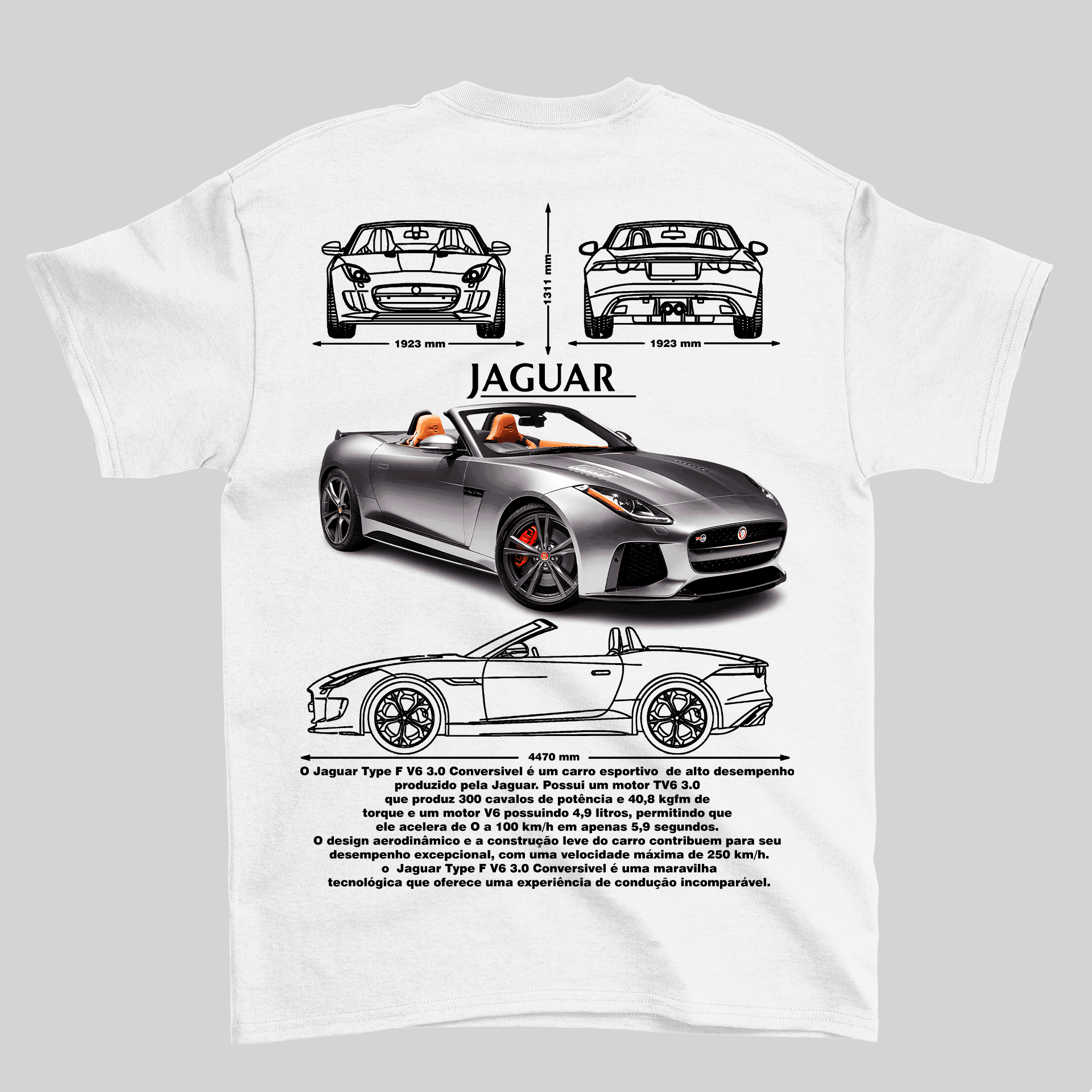 Camiseta Jaguar Type F - GTS96 - Loja GTS Customs