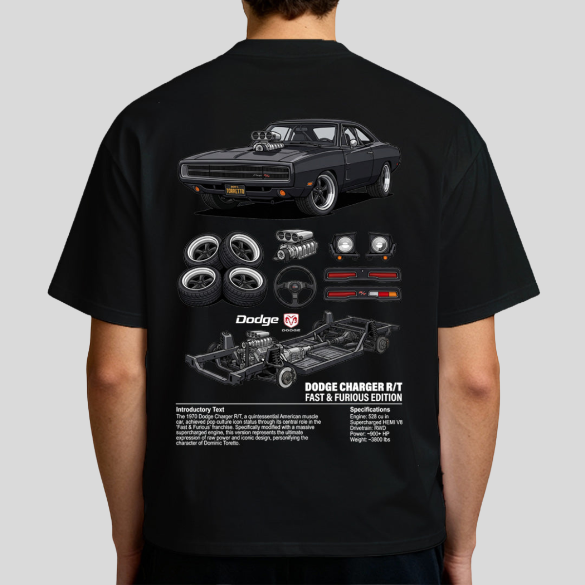 Camiseta do Brian + Dodge Charger Velozes e Furiosos - GTS247-I