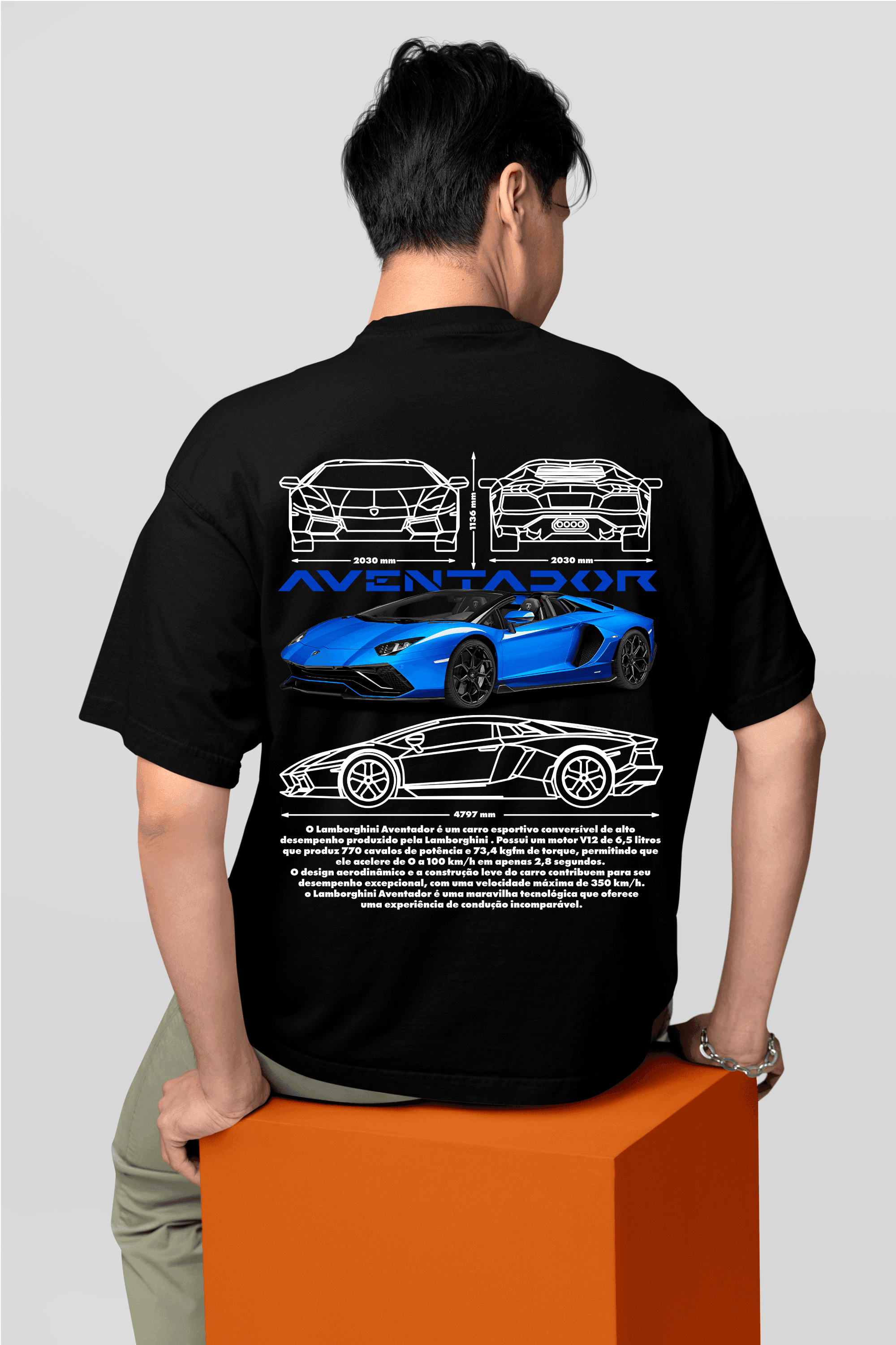 Camiseta Lamborghini Aventador - GTS101 - Loja GTS Customs