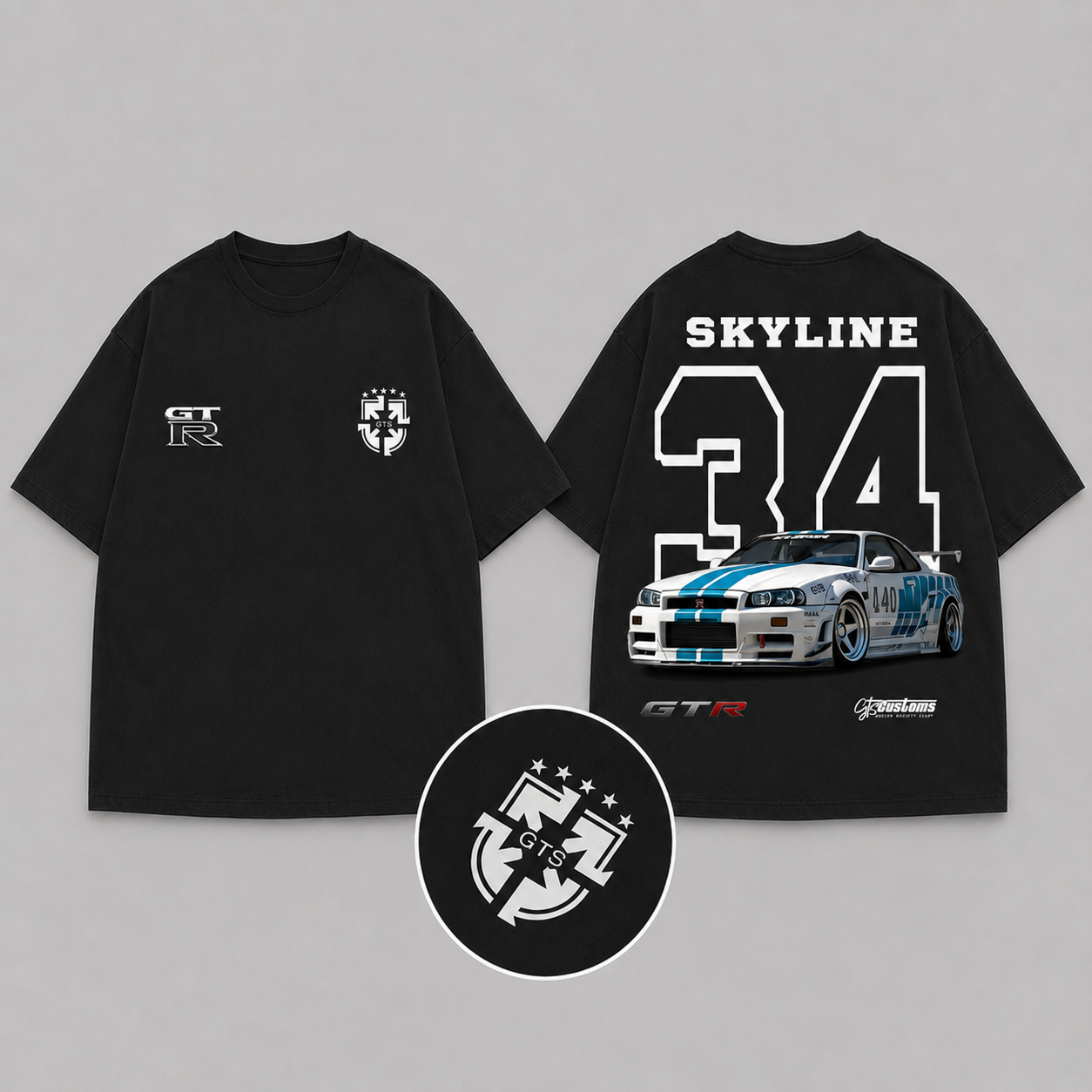 Camiseta Oversized Brasil - Skyline R34
