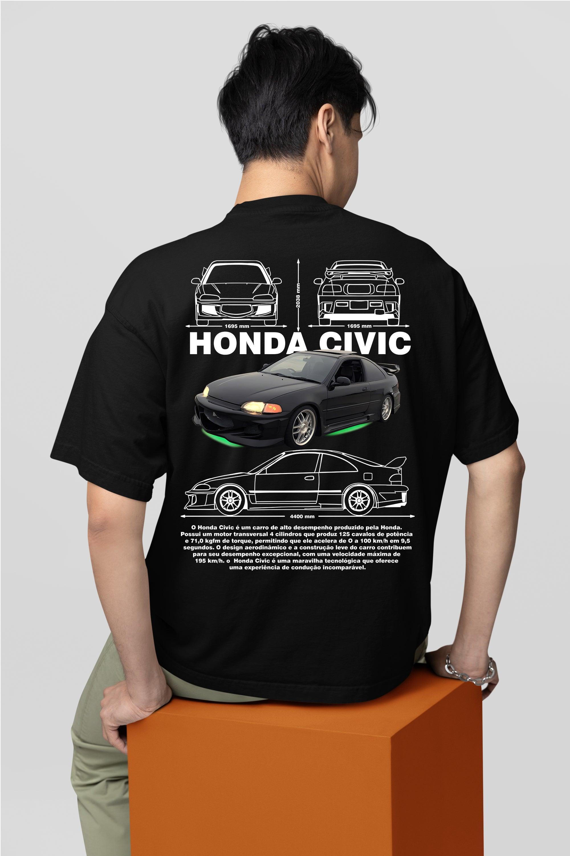 Camiseta Honda Civic - GTS72 - Loja GTS Customs