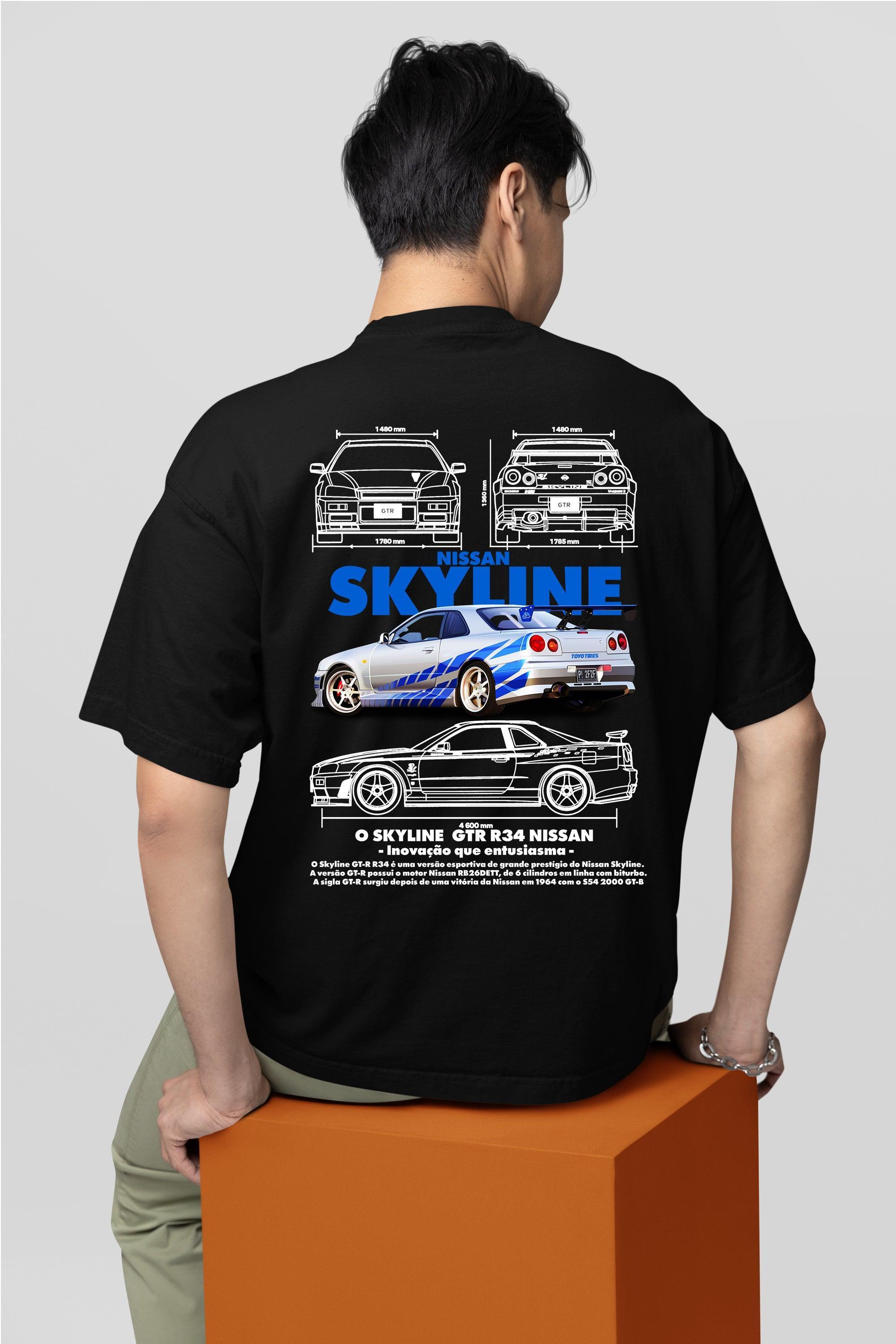 Camiseta Velozes e Furiosos Skyline GTR R34 - GTS77 - Loja GTS Customs