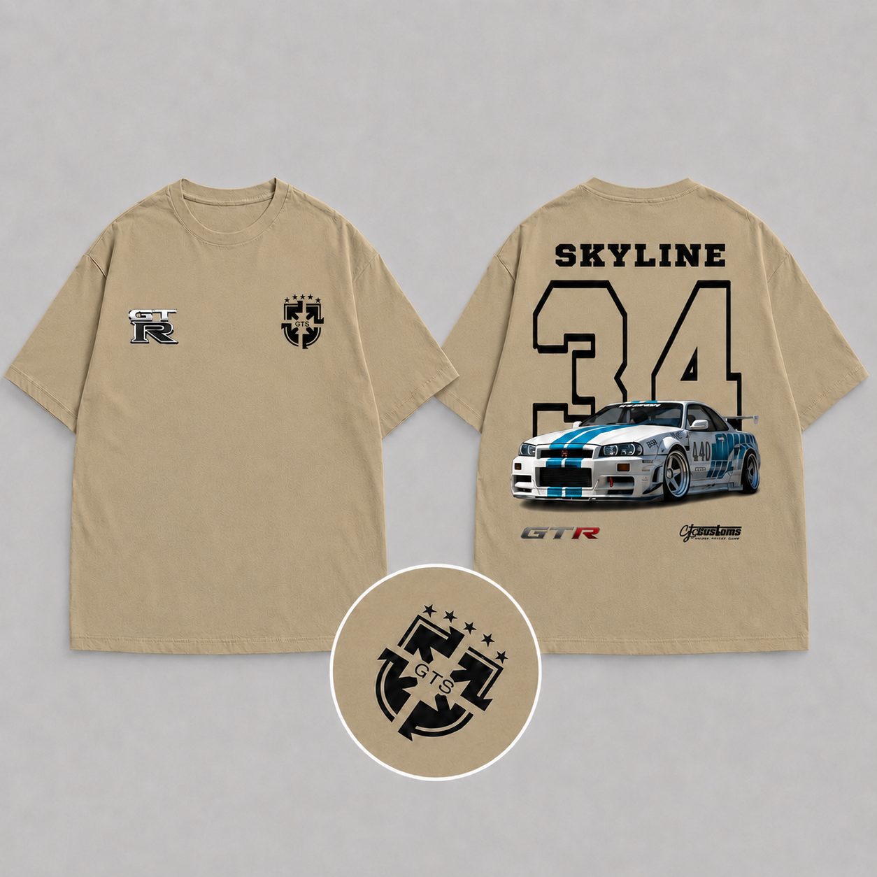 Camiseta Oversized Brasil - Skyline R34
