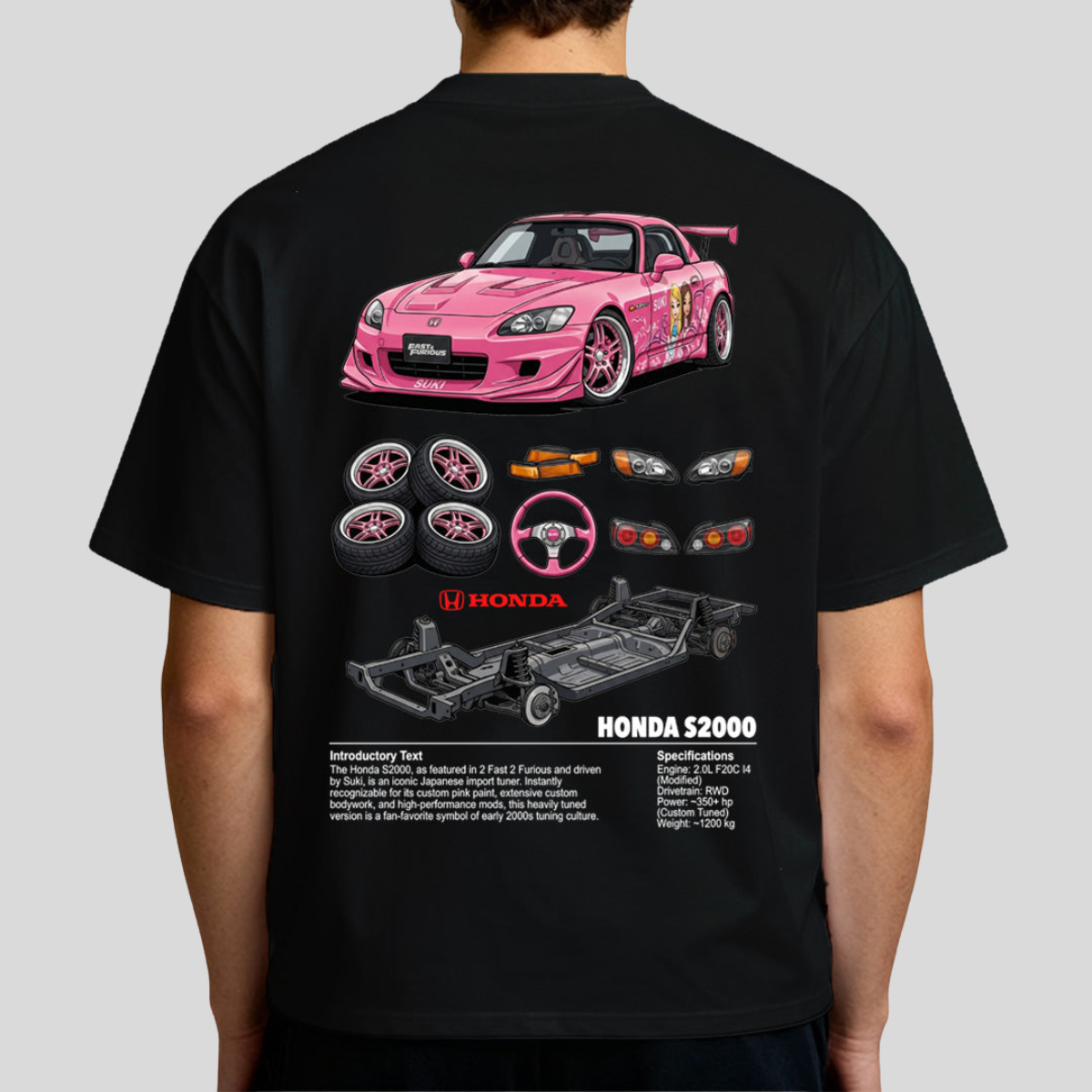 Camiseta do Brian + Honda s2000 Suki Velozes e Furiosos - GTS247-H
