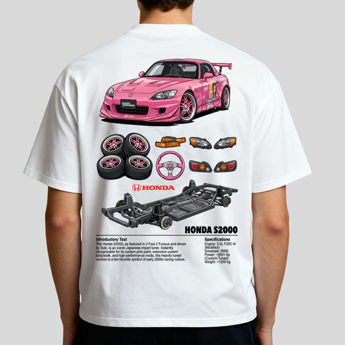 Camiseta do Brian + Honda s2000 Suki Velozes e Furiosos - GTS247-H