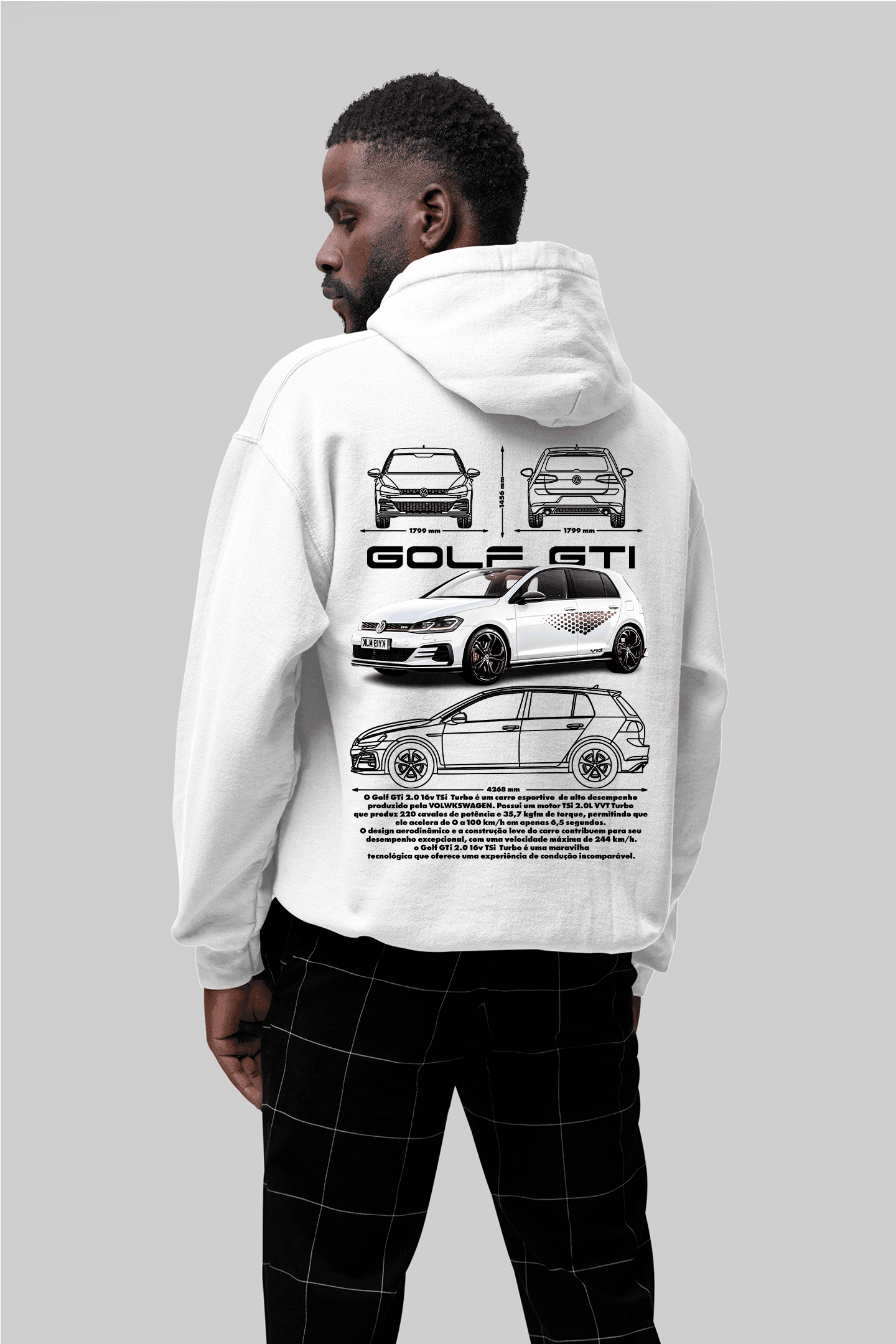 Moletom com Capuz Volkswagen Golf GTI - GTSC17 - Loja GTS Customs