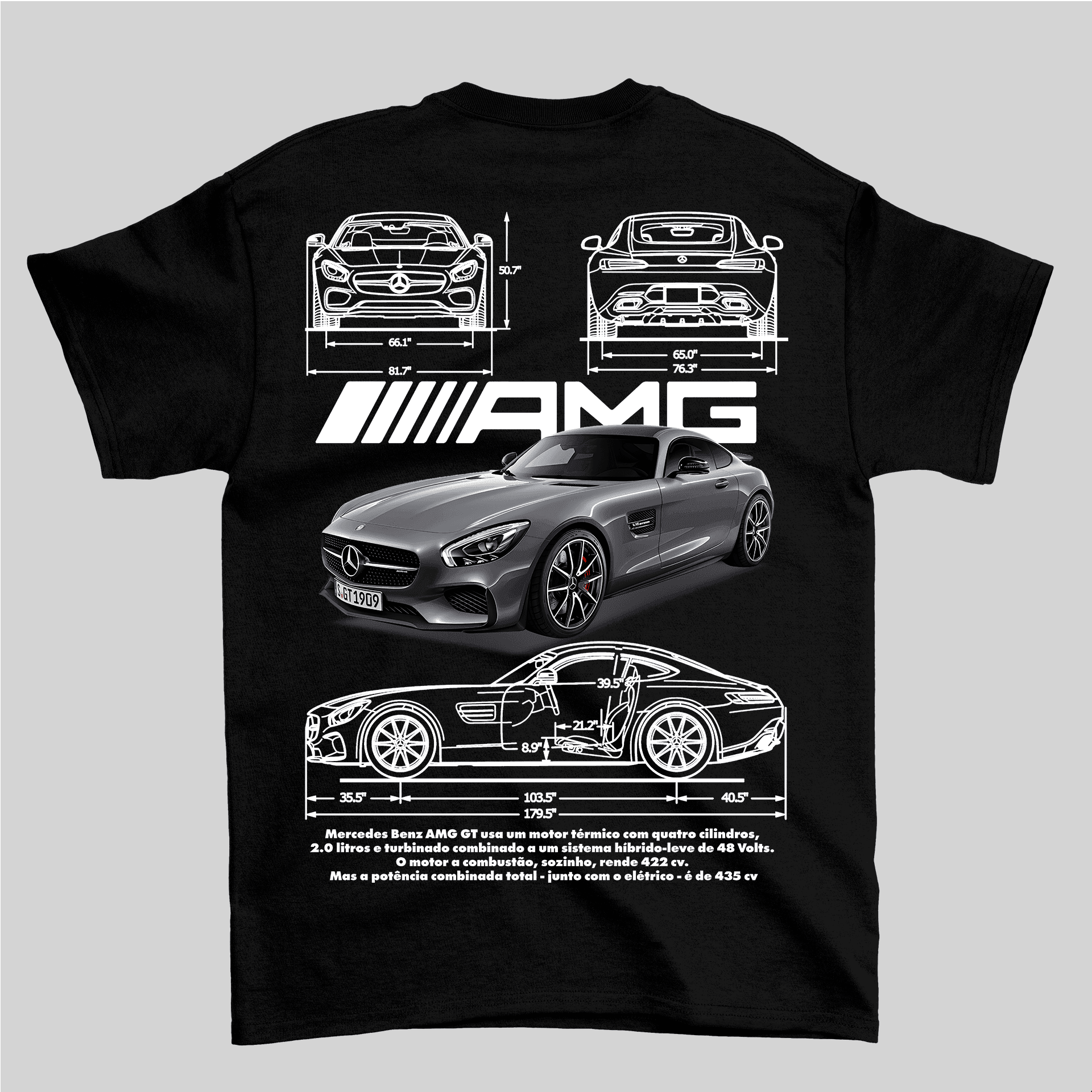 Camiseta Mercedes Benz AMG GT - GTS103 - Loja GTS Customs