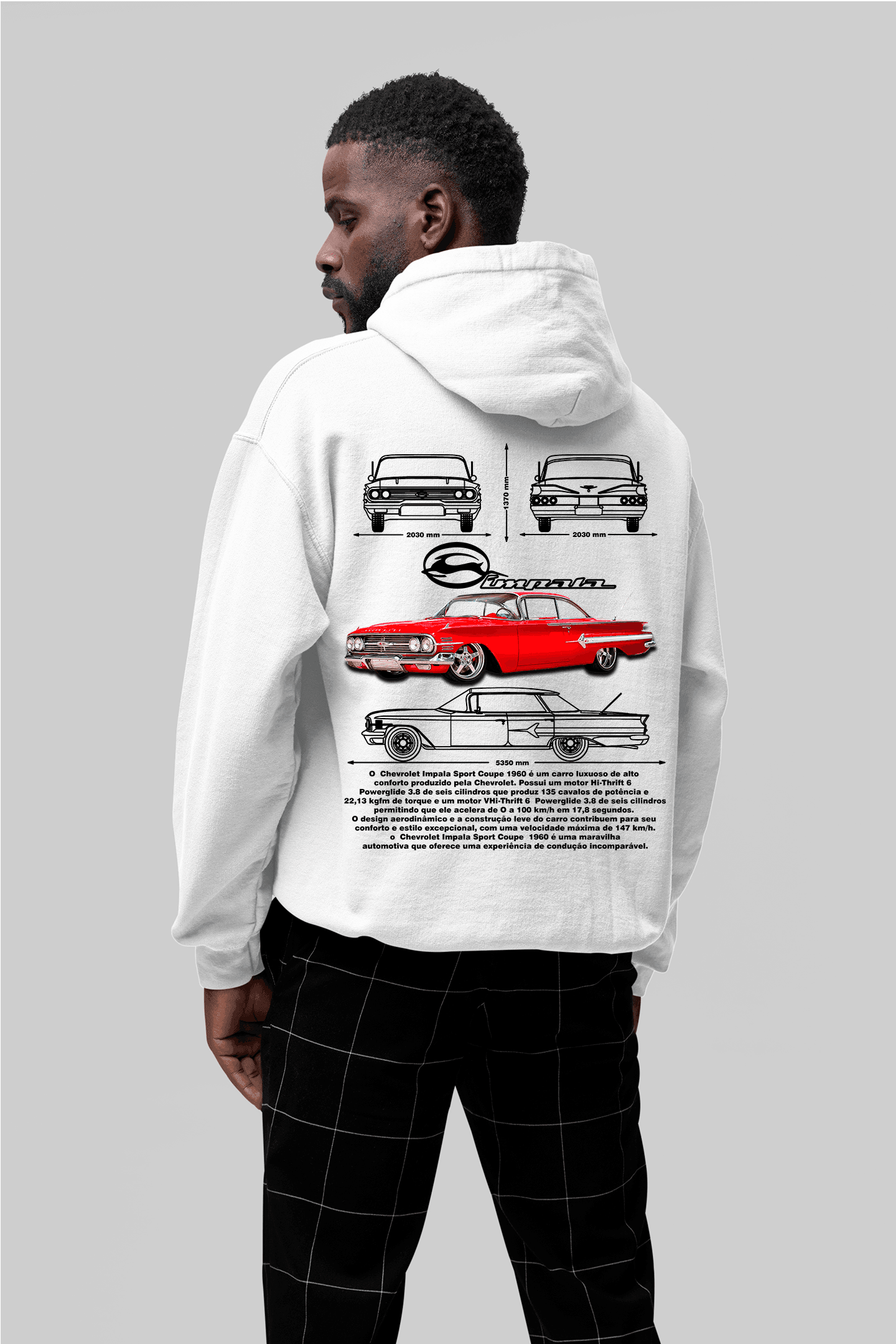 Moletom com Capuz Impala 1960 - GTSC16 - Loja GTS Customs