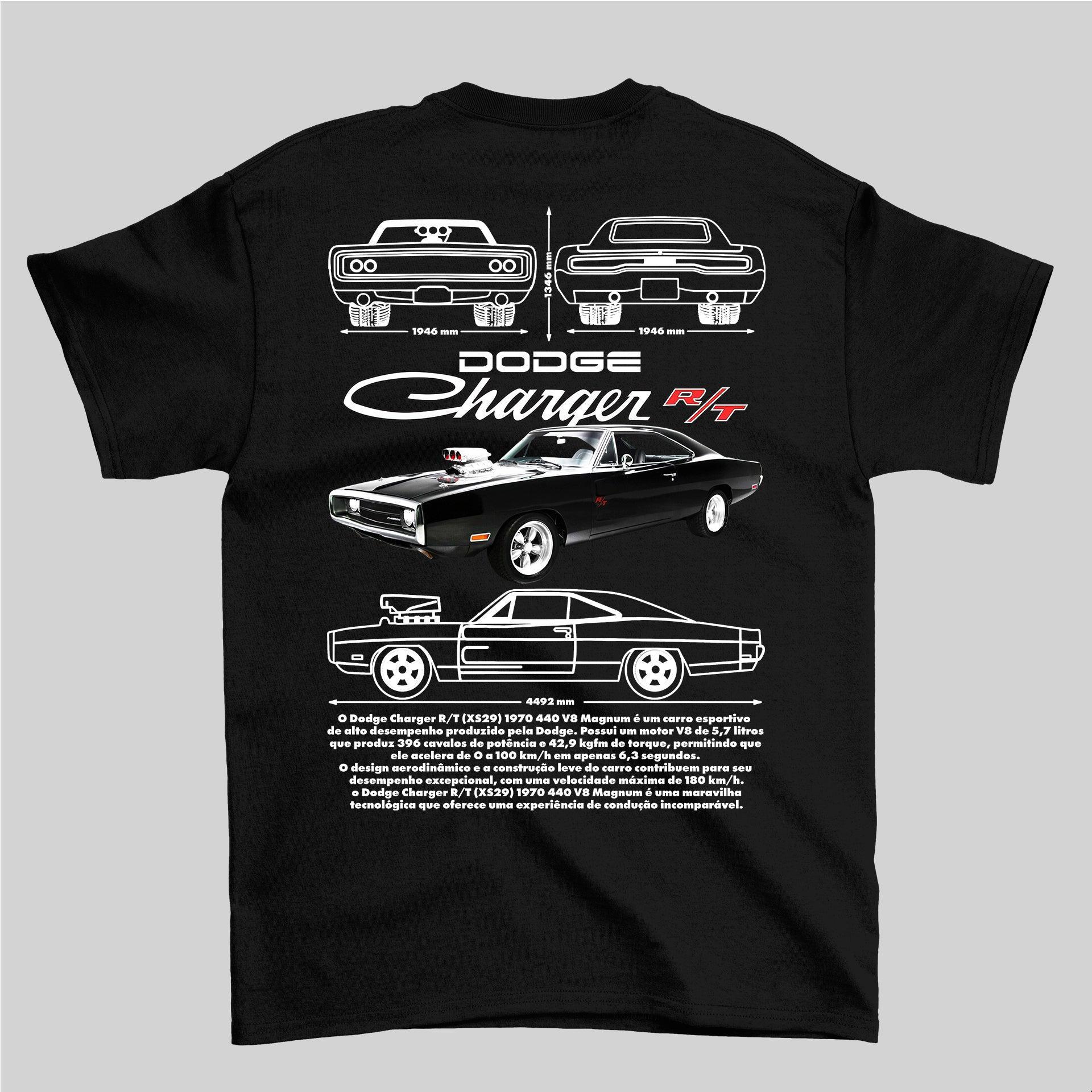 Camiseta Velozes e Furiosos Dodge Charger R/T 1970 Dom Toretto - GTS74 - Loja GTS Customs