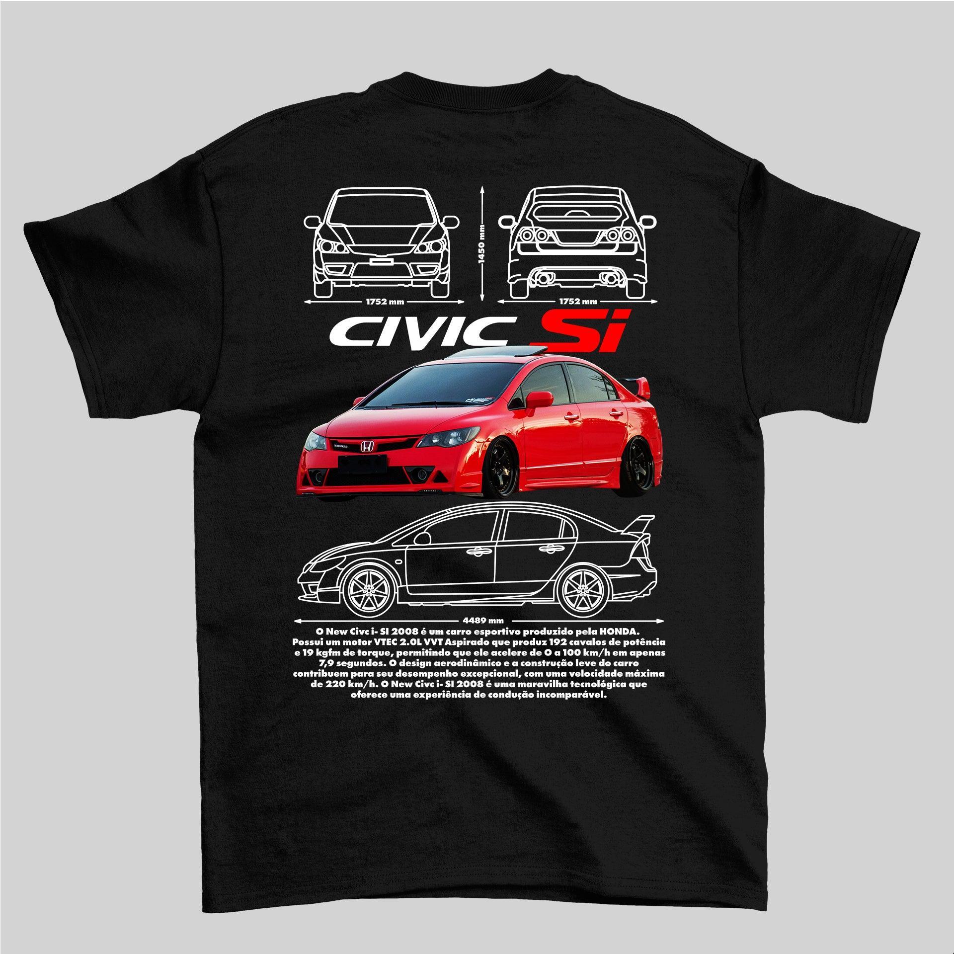 Camiseta Honda Civic SI - GTS73 - Loja GTS Customs