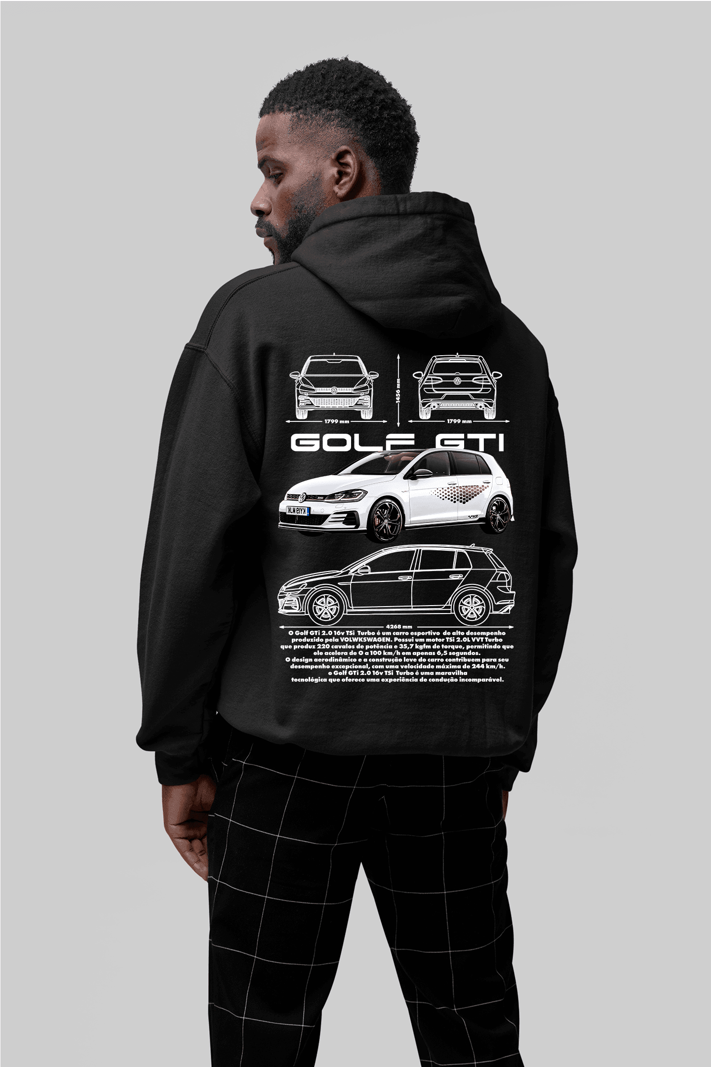 Moletom com Capuz Volkswagen Golf GTI - GTSC17 - Loja GTS Customs
