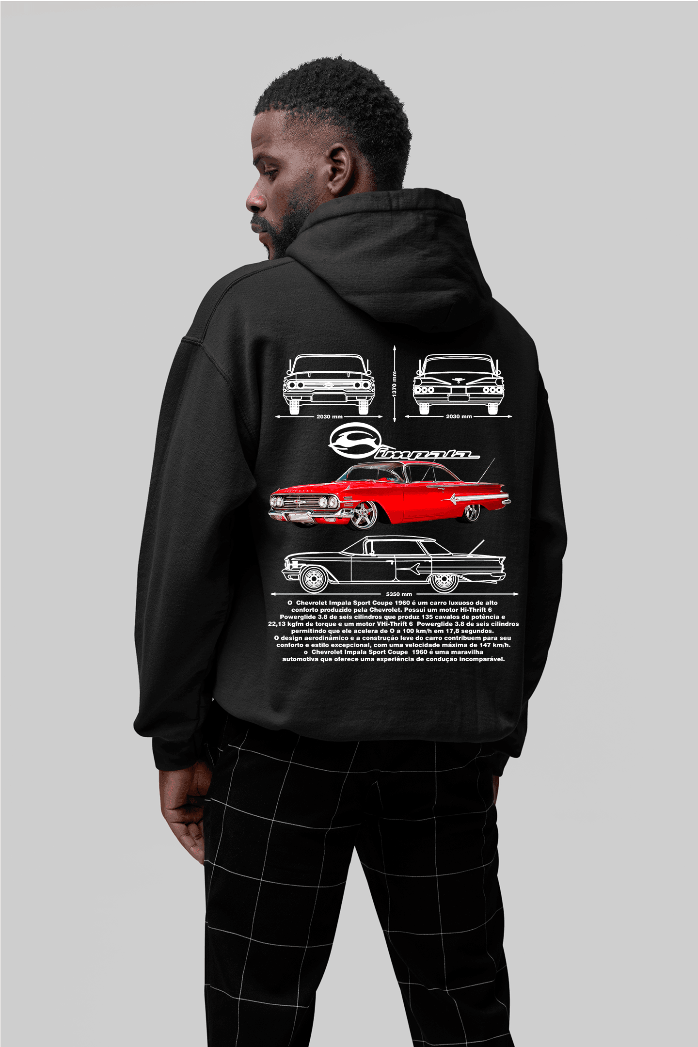 Moletom com Capuz Impala 1960 - GTSC16 - Loja GTS Customs