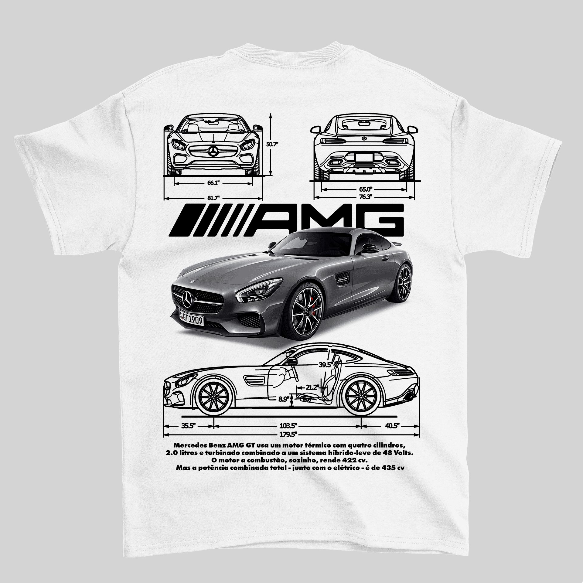 Camiseta Mercedes Benz AMG GT - GTS103 - Loja GTS Customs