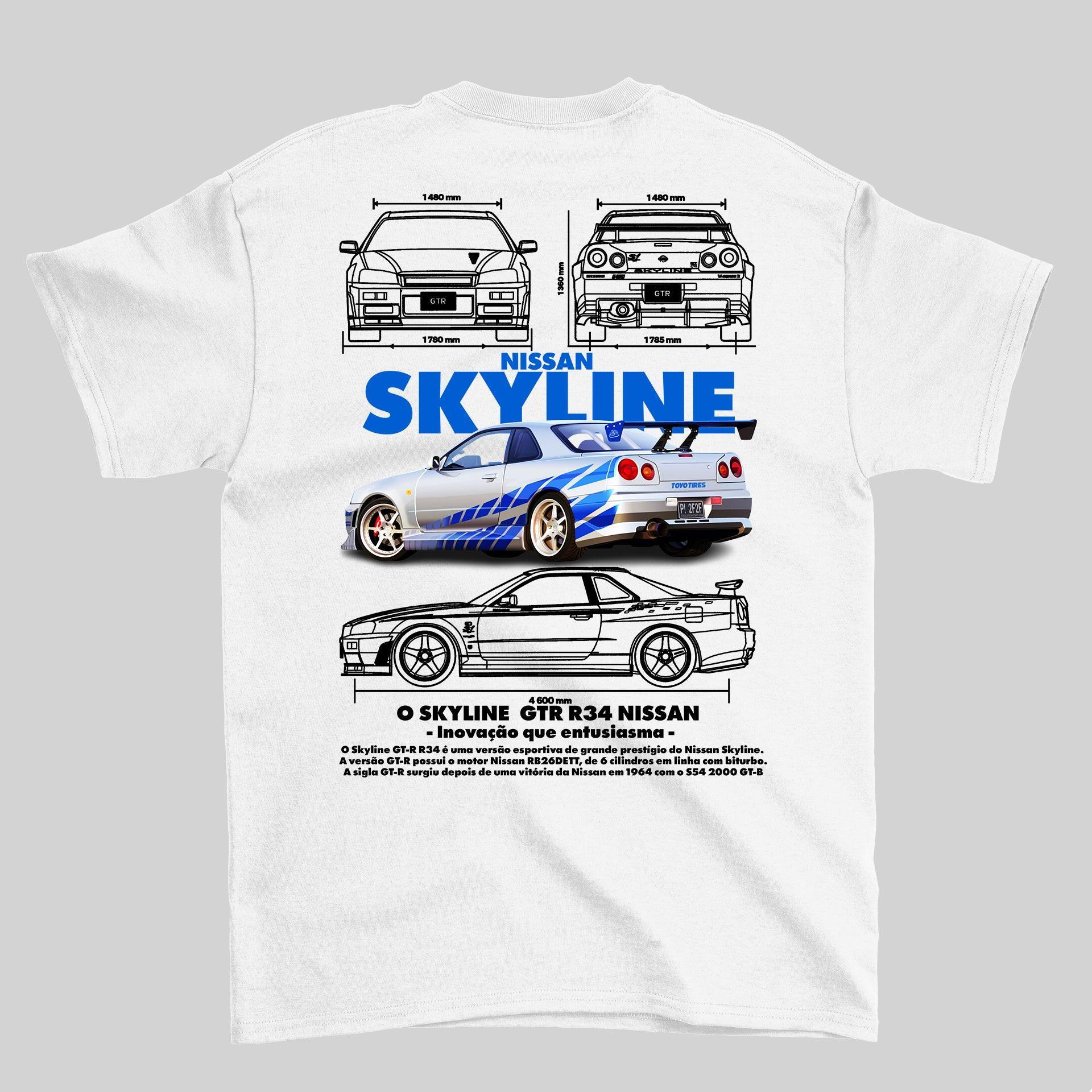 Camiseta Velozes e Furiosos Skyline GTR R34 - GTS77 - Loja GTS Customs