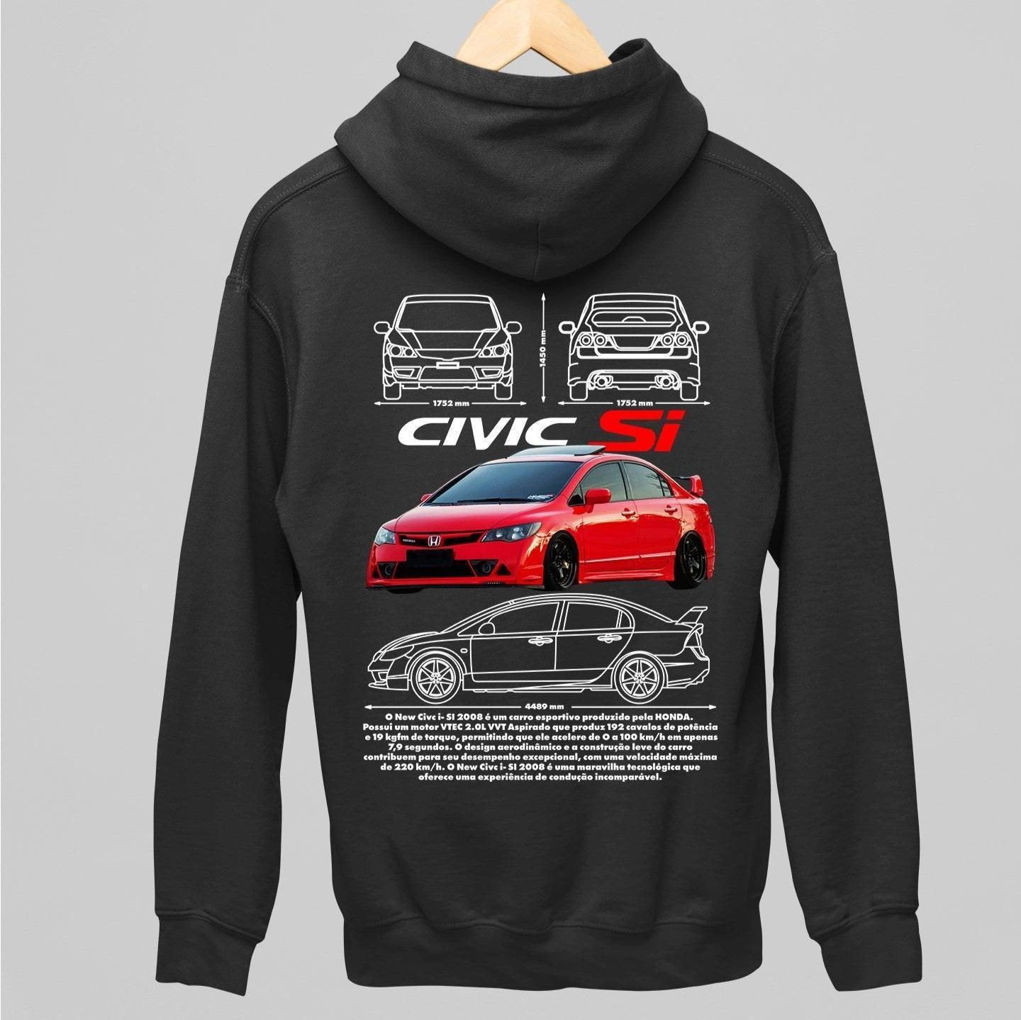 Moletom com Capuz Honda Civic - GTSC9 - Loja GTS Customs