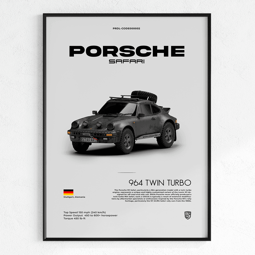 Quadro Decorativo Porsche 911 Safari - GTSQ8 - Loja GTS Customs