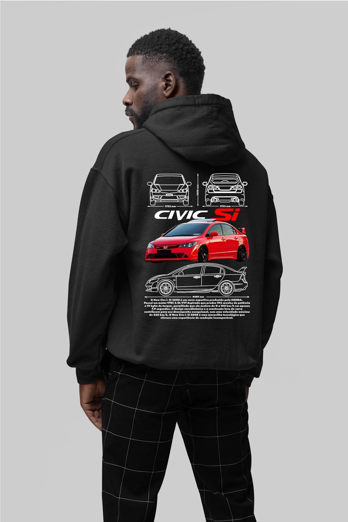 Moletom com Capuz Honda Civic - GTSC9 - Loja GTS Customs