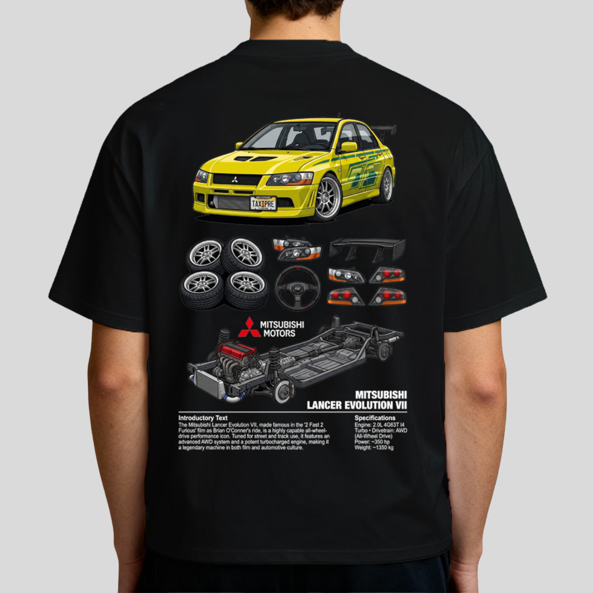 Camiseta do Brian + Mitsubishi Lancer Velozes e Furiosos - GTS247-E