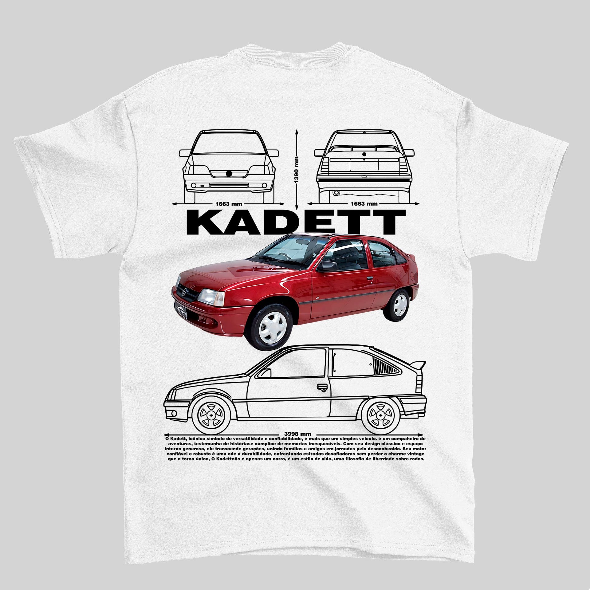 Camiseta Chevrolet Kadett - GTS115 - Loja GTS Customs