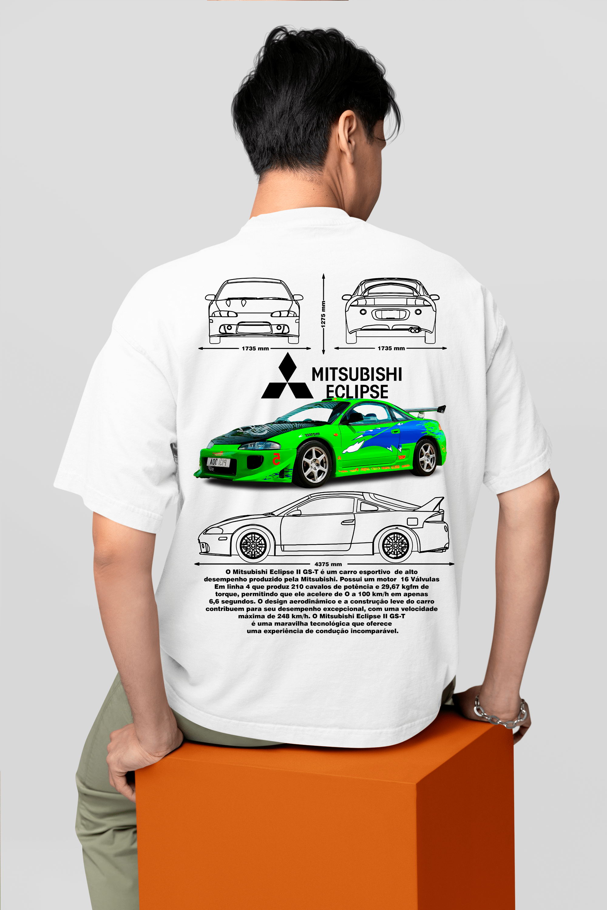 Camiseta Mitsubishi Eclipse do Brian - GTS112 - Loja GTS Customs
