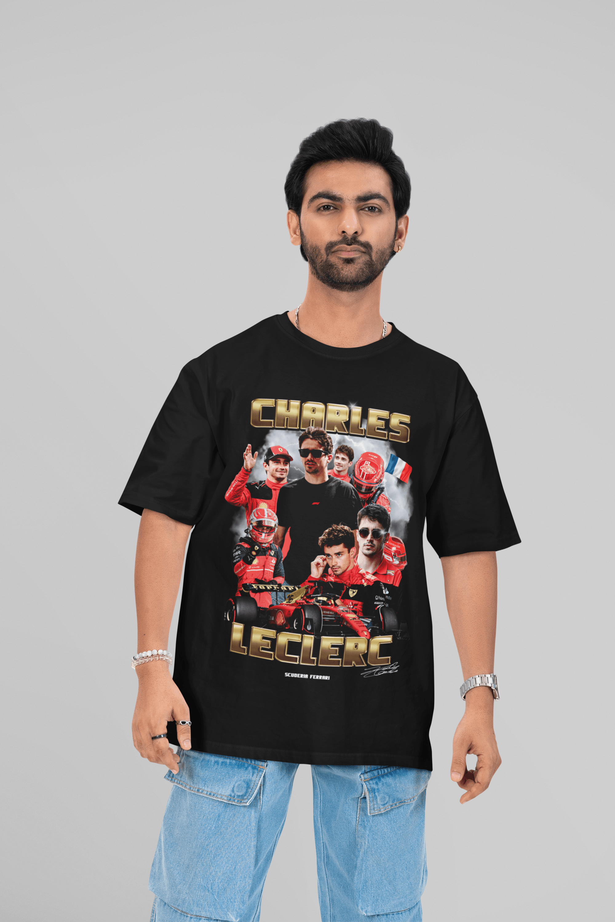 Camiseta Oversized Formula 1 - Charles Leclerc - Loja GTS Customs