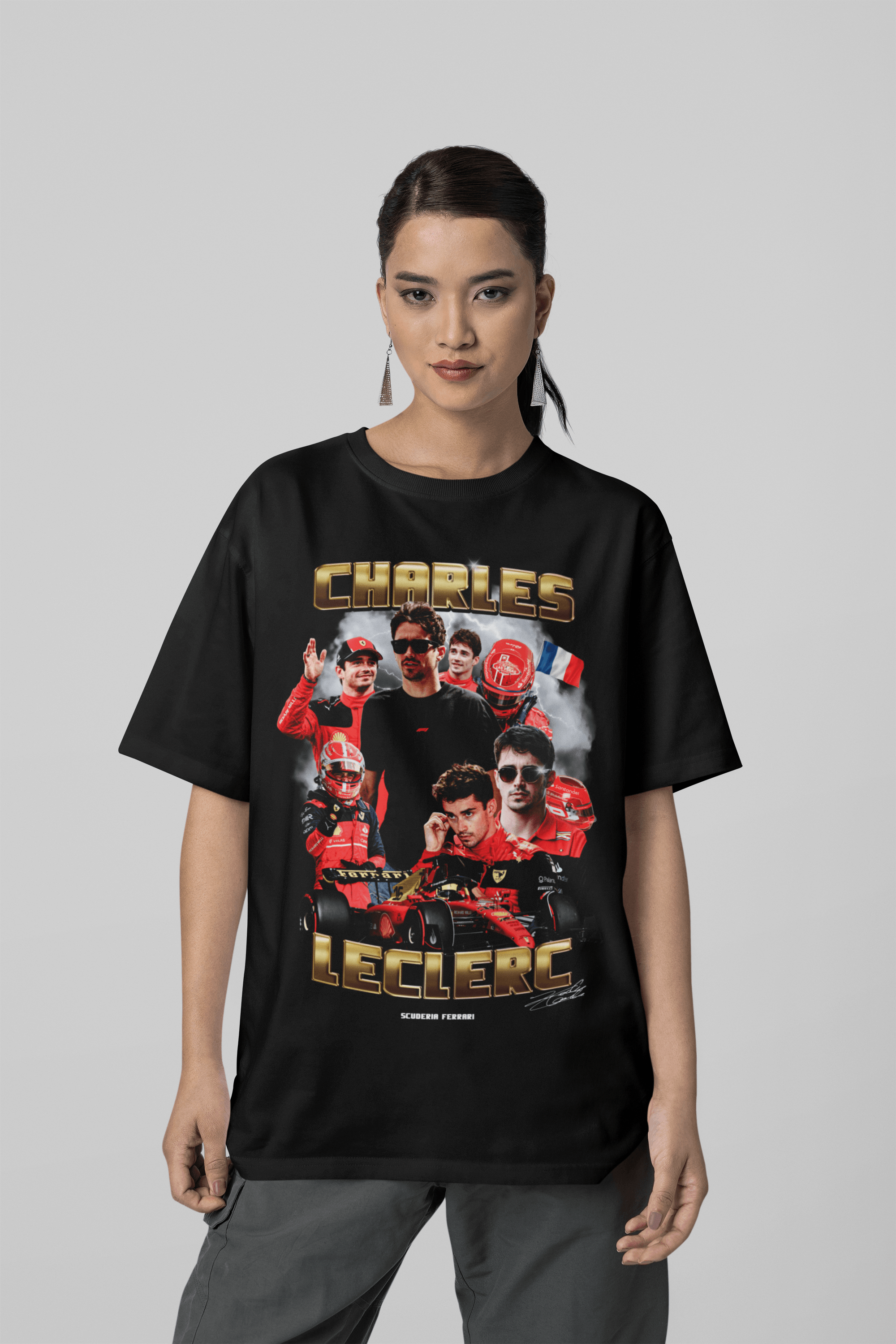Camiseta Oversized Formula 1 - Charles Leclerc - Loja GTS Customs