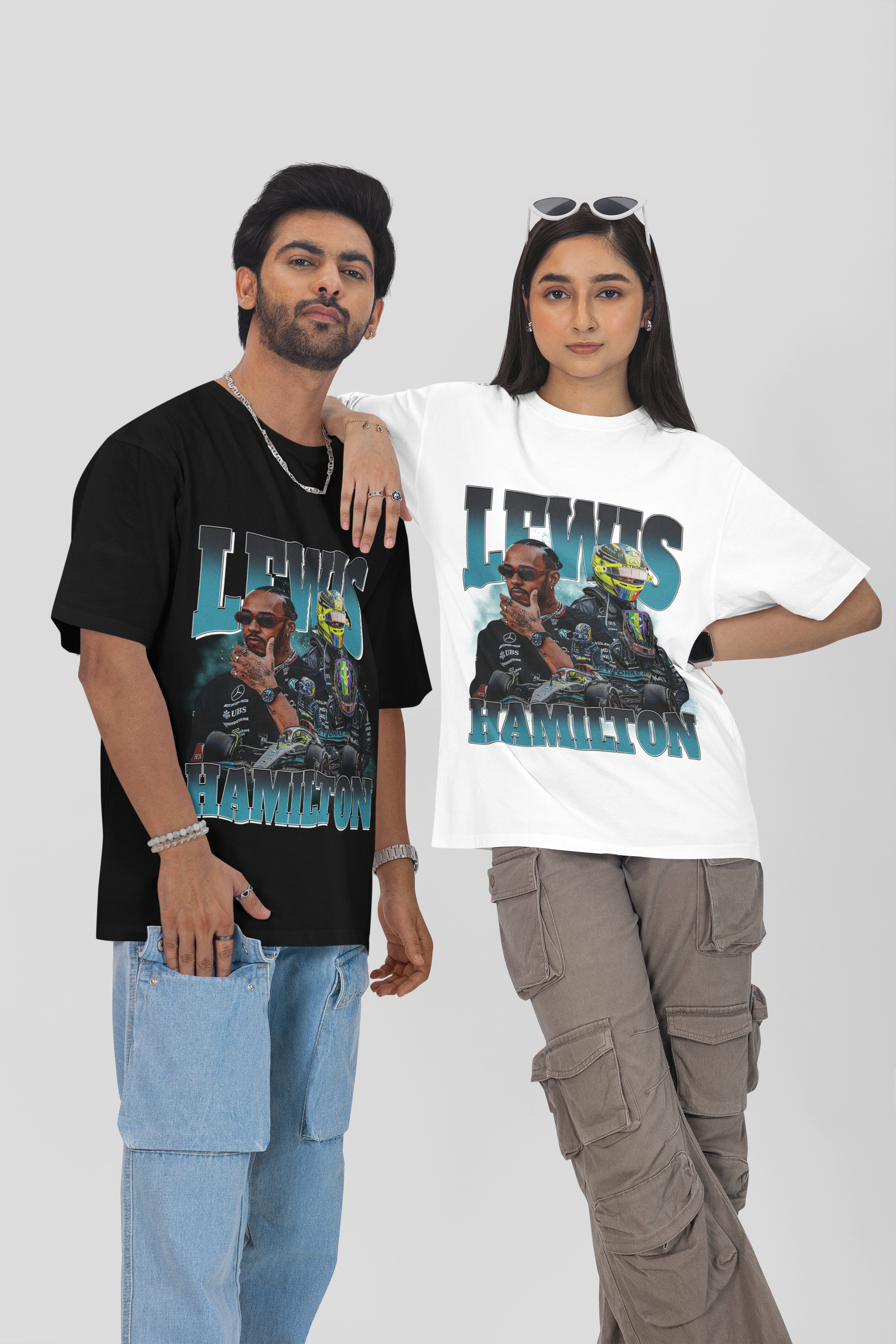 Camiseta Oversized Formula 1 - Lewis Hamilton - Loja GTS Customs