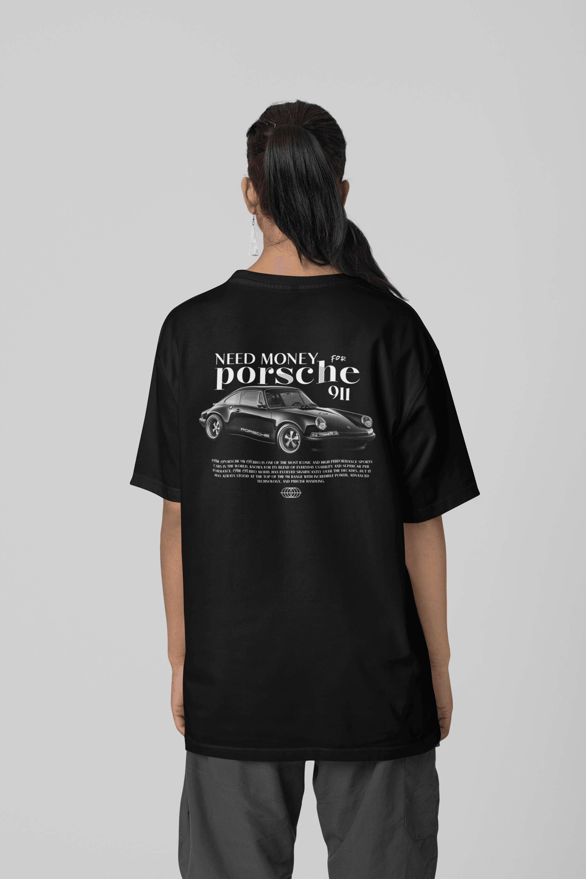 Camiseta Oversized Need Money for Porsche Classic - GTSO30 - Loja GTS Customs