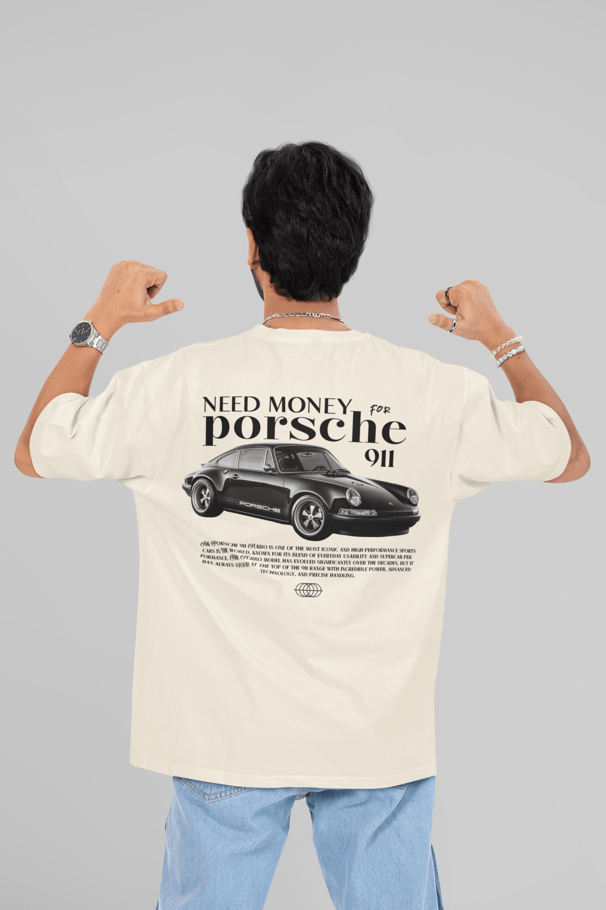 Camiseta Oversized Need Money for Porsche Classic - GTSO30 - Loja GTS Customs