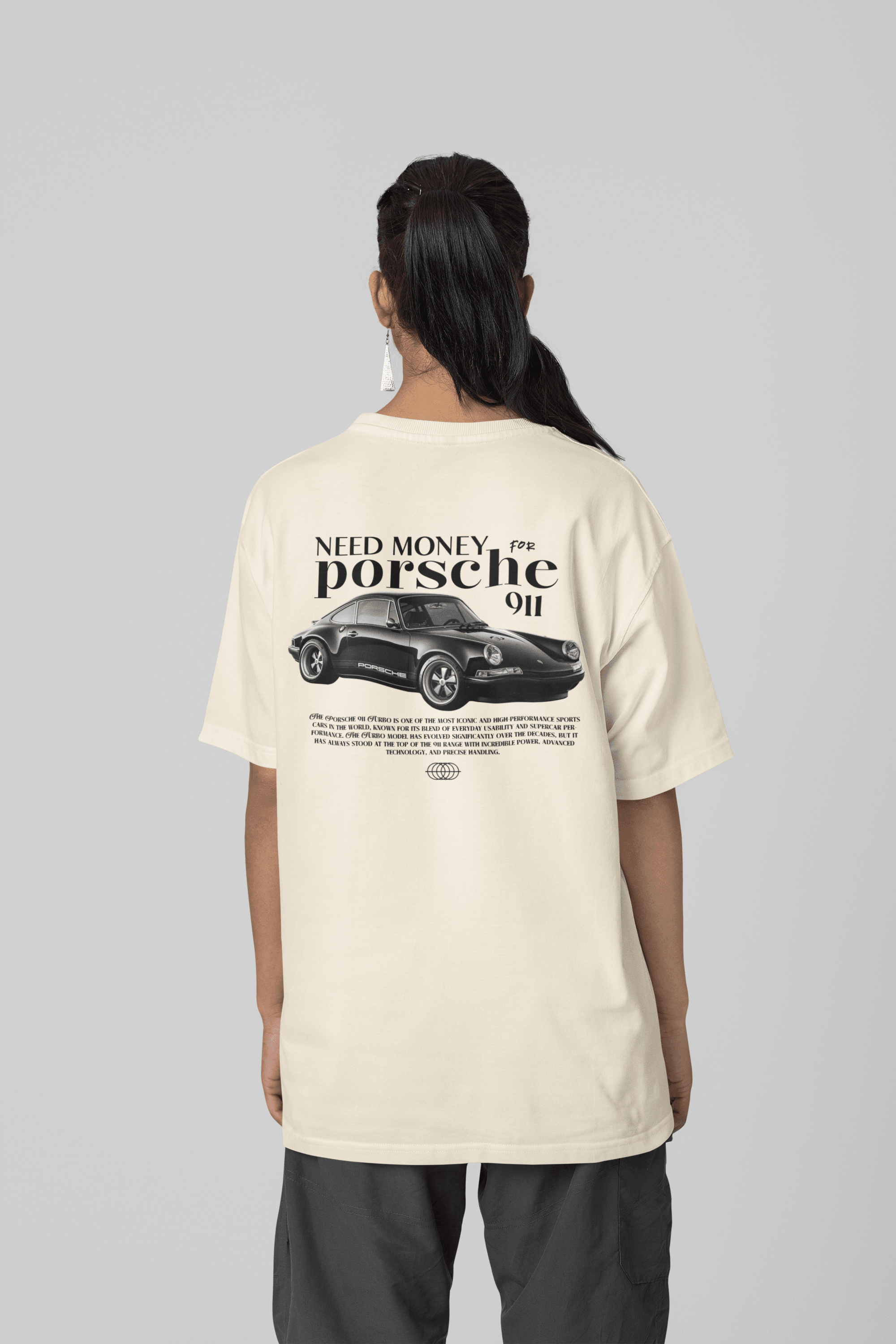 Camiseta Oversized Need Money for Porsche Classic - GTSO30 - Loja GTS Customs