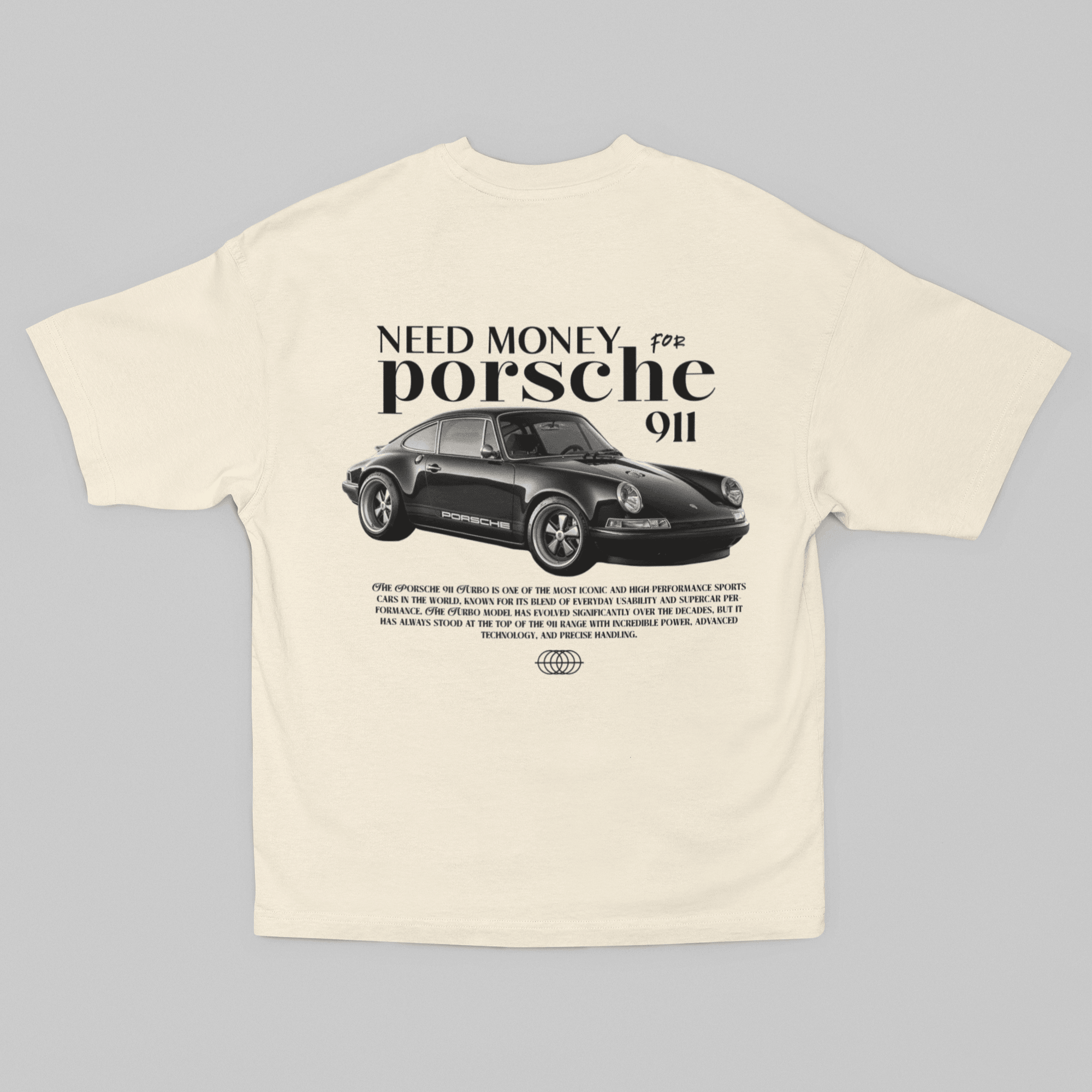 Camiseta Oversized Need Money for Porsche Classic - GTSO30 - Loja GTS Customs