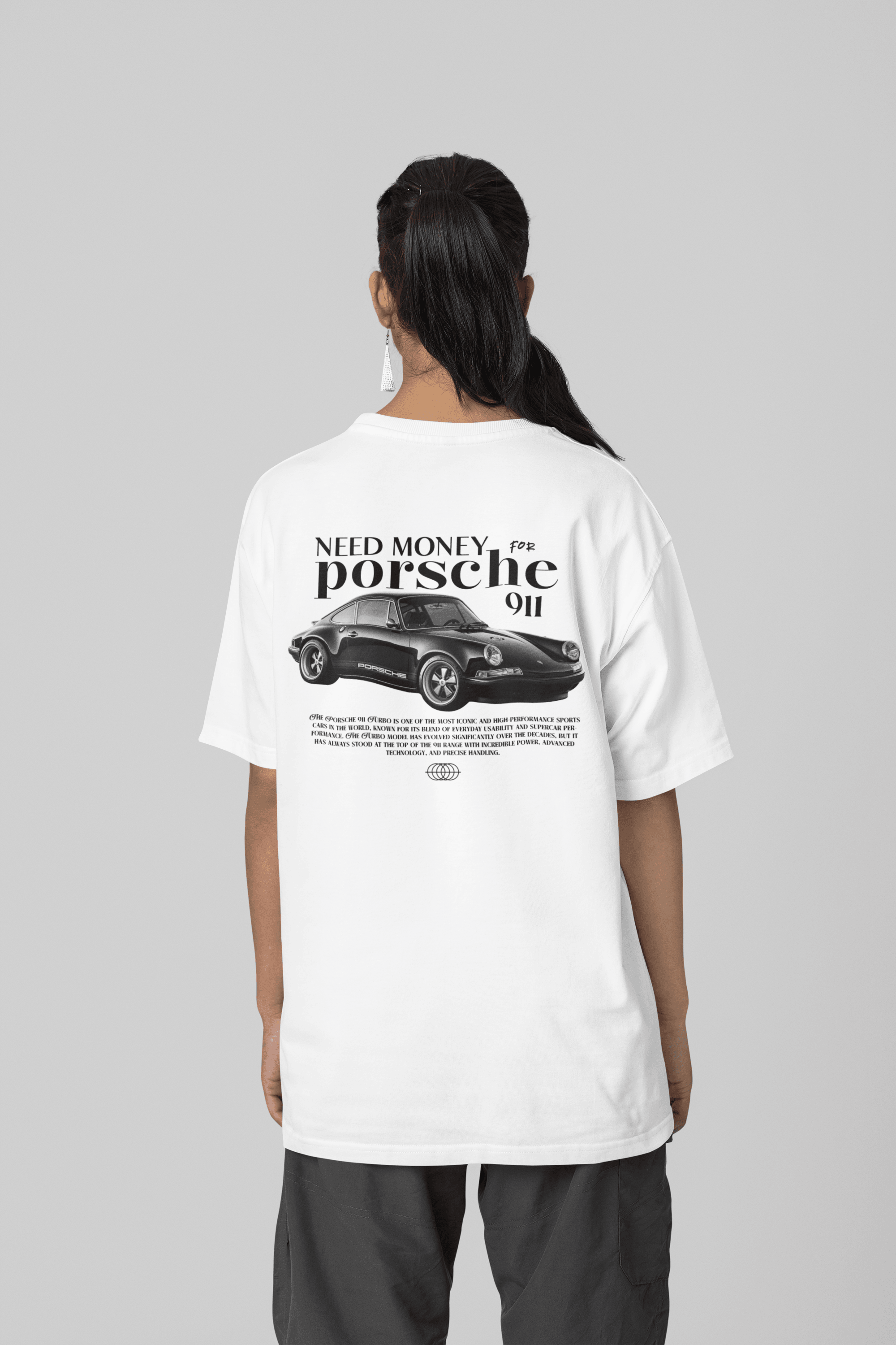 Camiseta Oversized Need Money for Porsche Classic - GTSO30 - Loja GTS Customs
